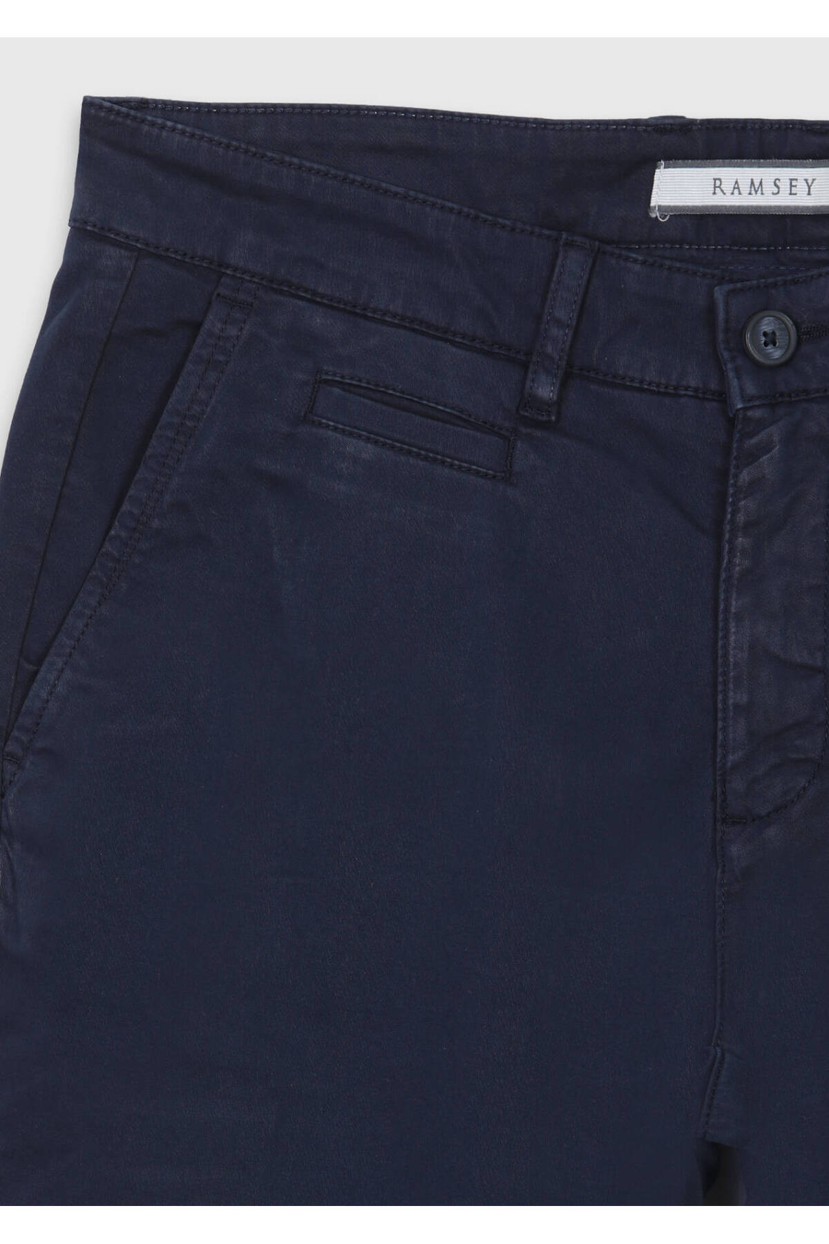 Lacivert Düz Dokuma Regular Fit Casual Pamuk Karışımlı Pantolon — رنگارنگ 165727 — تصویر 7 از 7