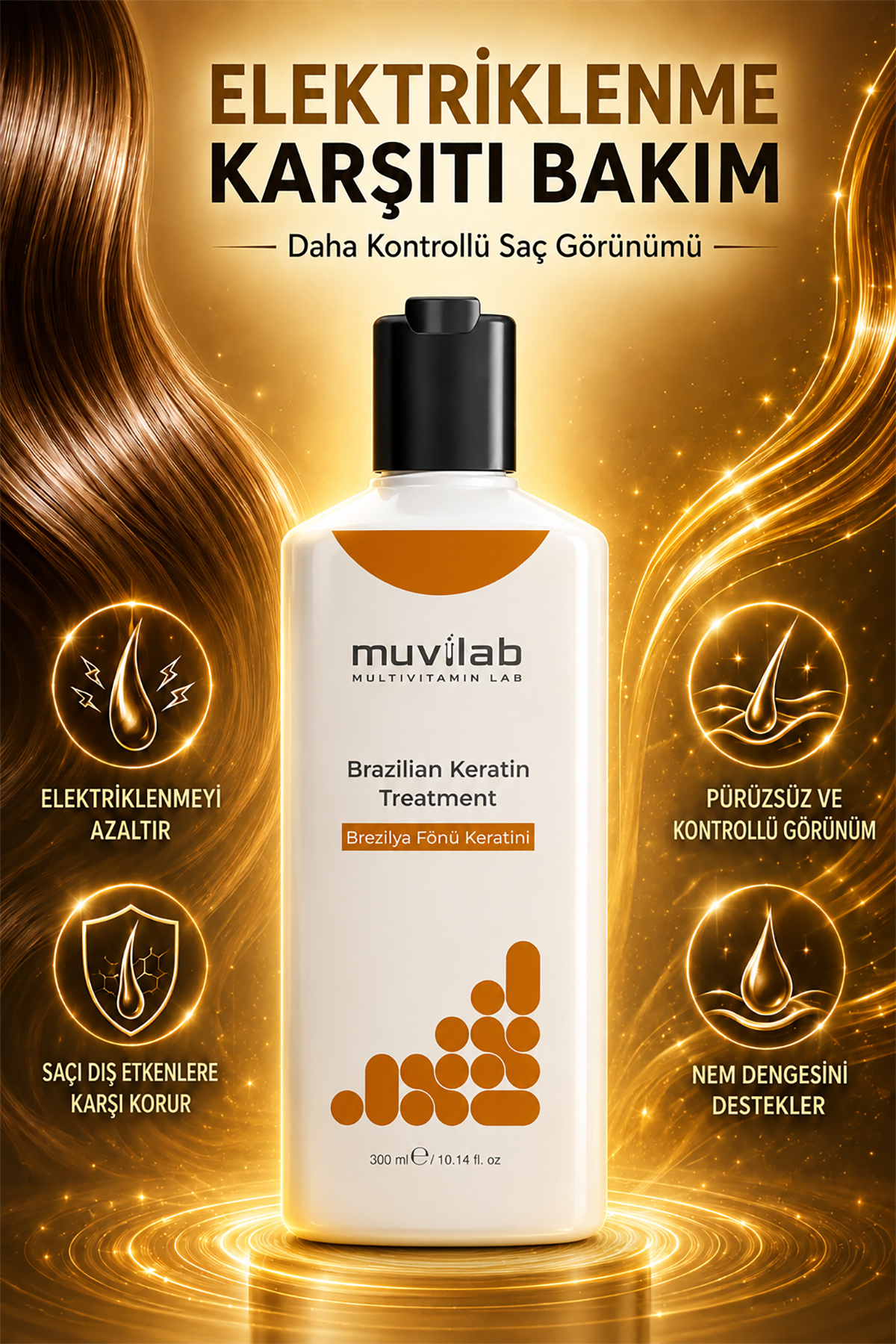 Brezilya Fönü Keratin Saç Bakımı Kalıcı Saç Düzleştirici 6 Aya Kadar Etkili Isı Koruyucu Krem — keratin-fön-keratini-botoks-düzleştirme — تصویر 8 از 8