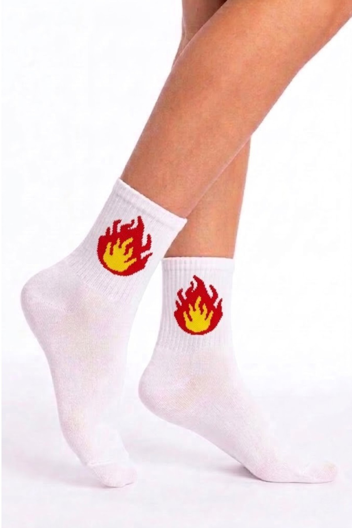 Socks Stores 6 Çift Unisex Pamuklu Renkli Kolej Çorap Seti, Erkek Kadın Spor Soket Çorap görsel 6