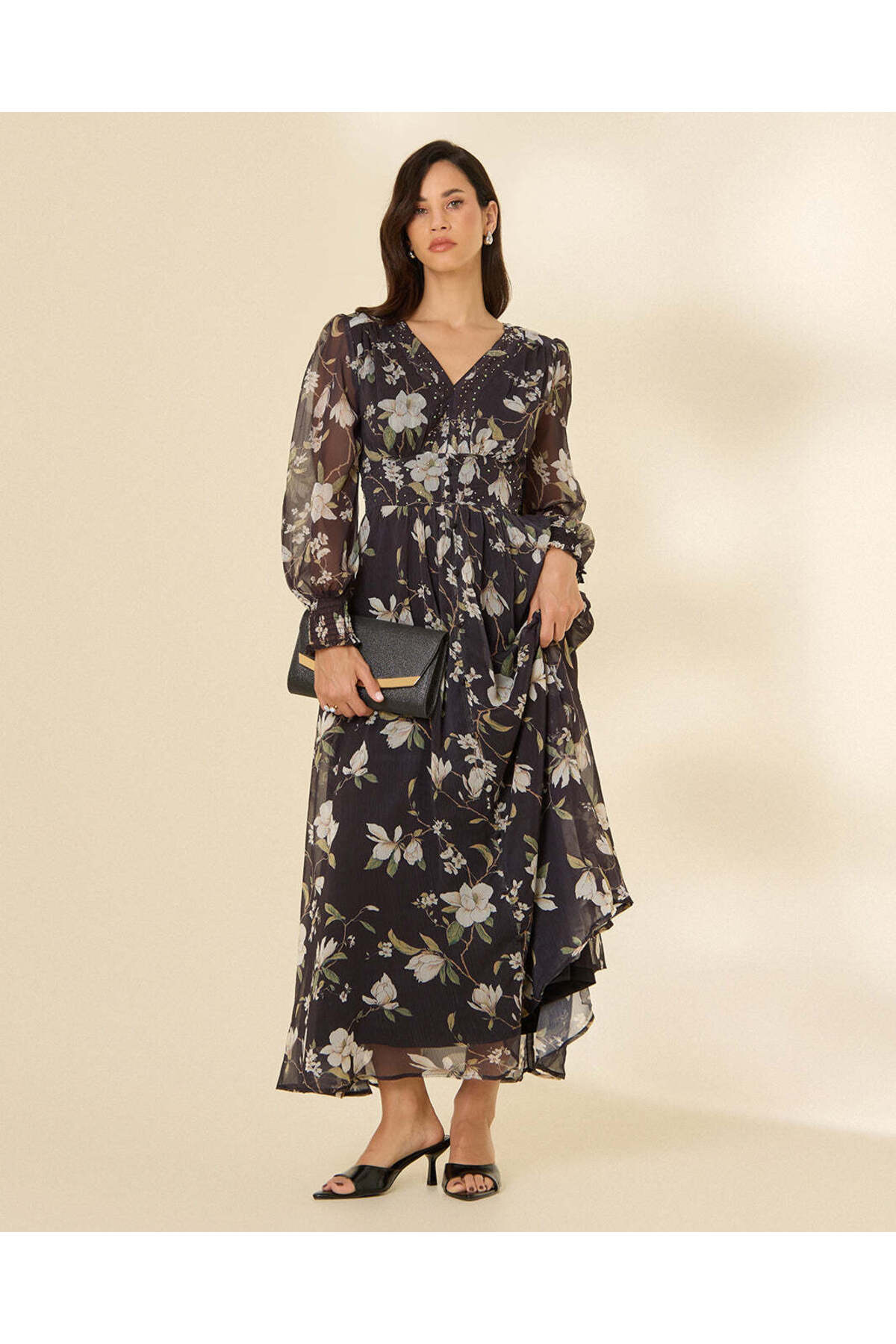 REDTAG Women Multicolour Floral Maxi Dress