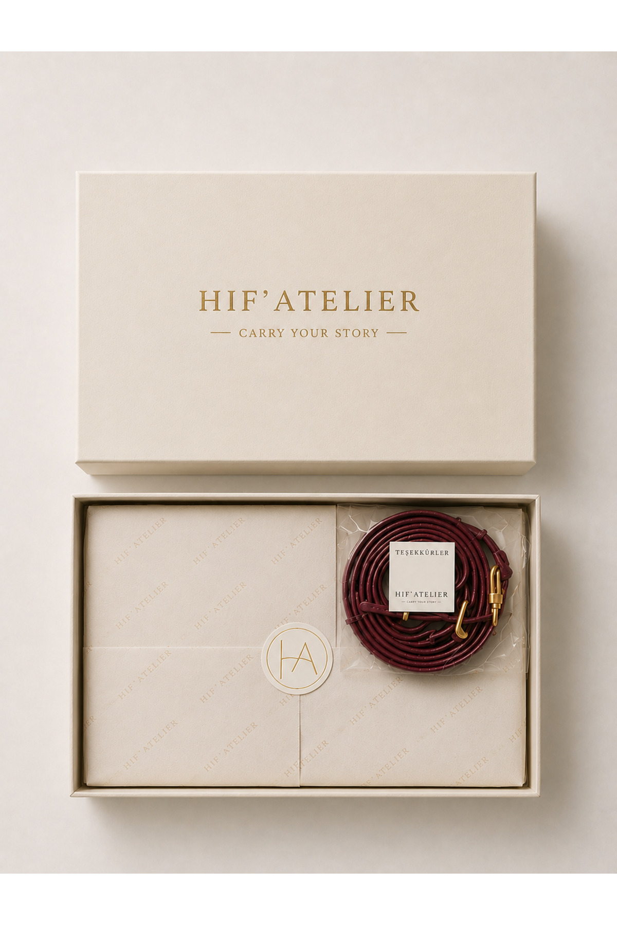 HIFATELIER HIF’ATELIER Kadın Omuz Çantası Çapraz Askılı Telefon Çantası Bordo görsel 7