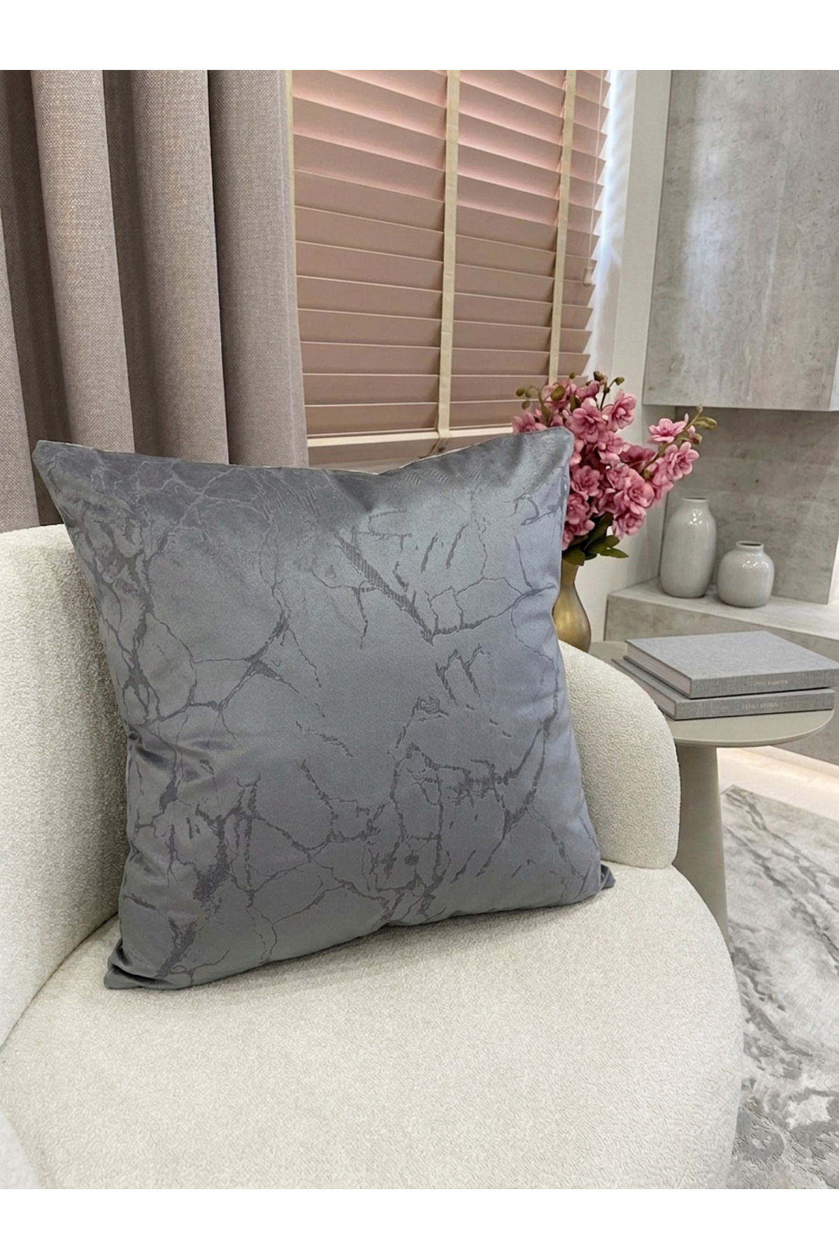 2-Piece Velvet Pillowcase Pillowcase Gray Color (45X45)