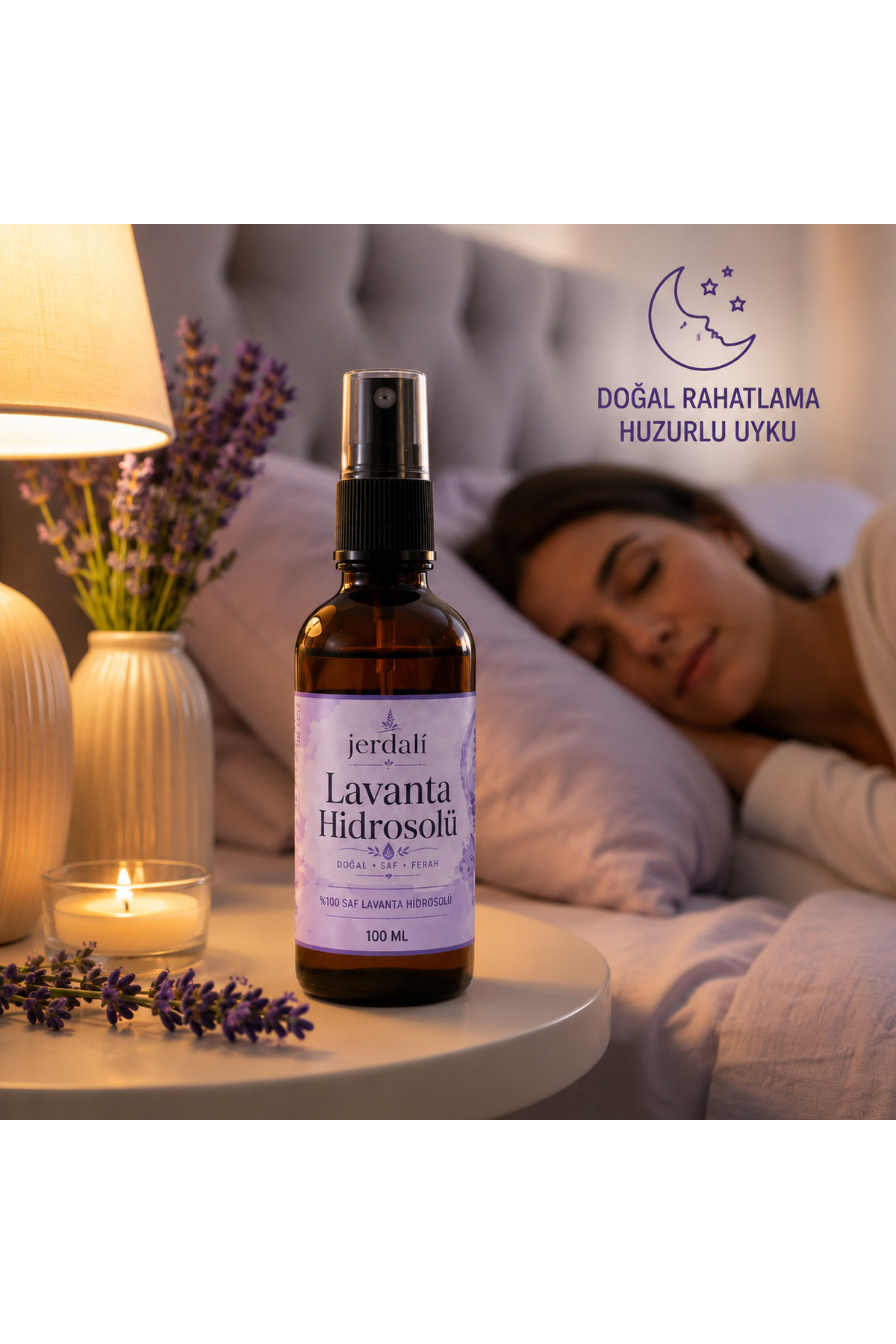 Lavanta Hidrosolü 100 ml | %100 Saf Doğal Lavanta Suyu | Buhar Distilasyonu ile Elde Edilmiş Aromatik Lavanta Suyu Lavanta Mayası — lvnt-hid-100ml — تصویر 3 از 5