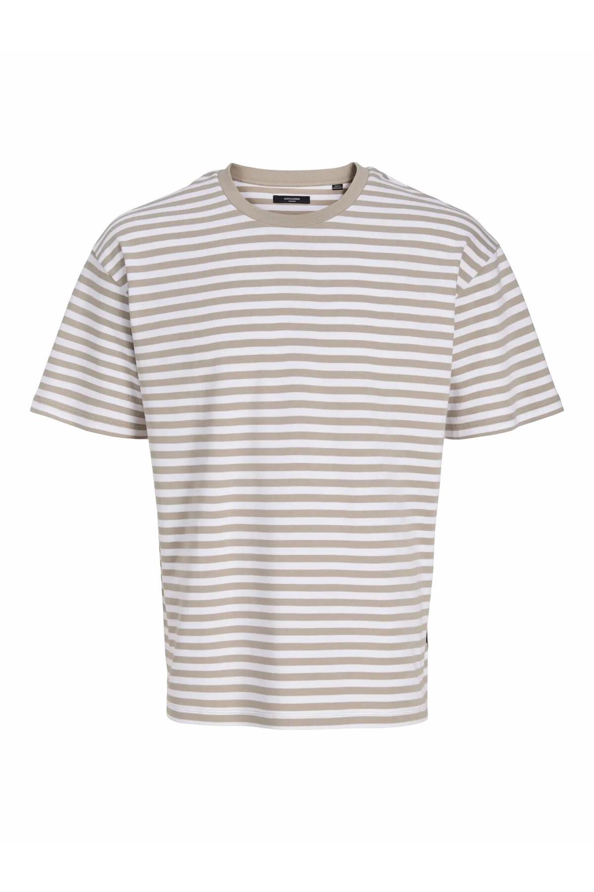 تی شرت مردانه طرح Jprblarush مدل Ss Stripe جک اند جونز تی شرت Jack & Jones