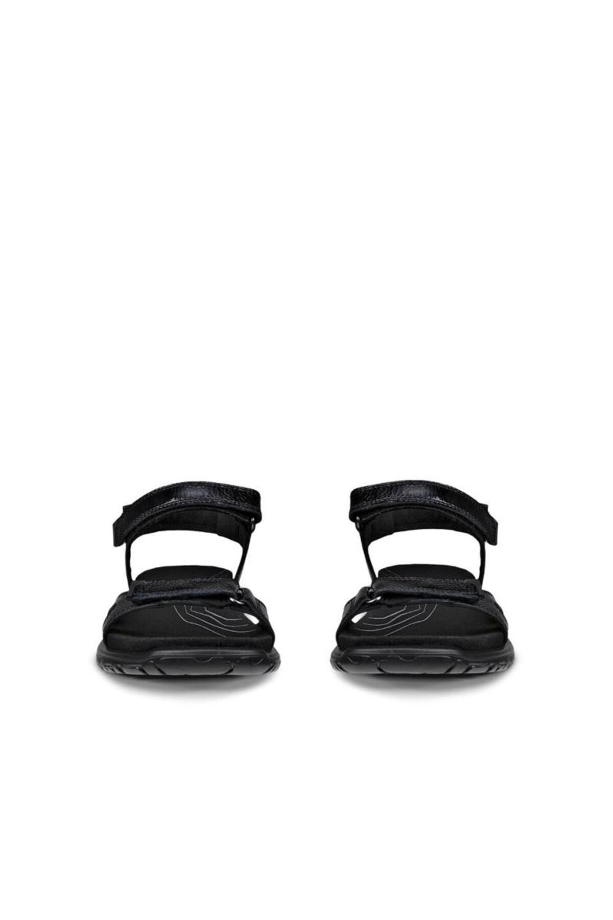Ecco Offroad Roam Kadın Siyah Deri Sandalet görsel 5