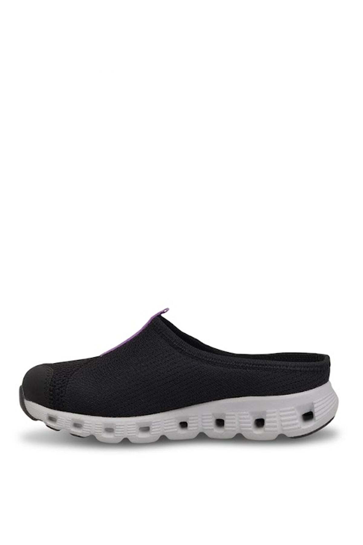 KİNG PAOLO H5204 Missy Kadın Memory Foam Sabo Terlik Siyah - Mor görsel 5