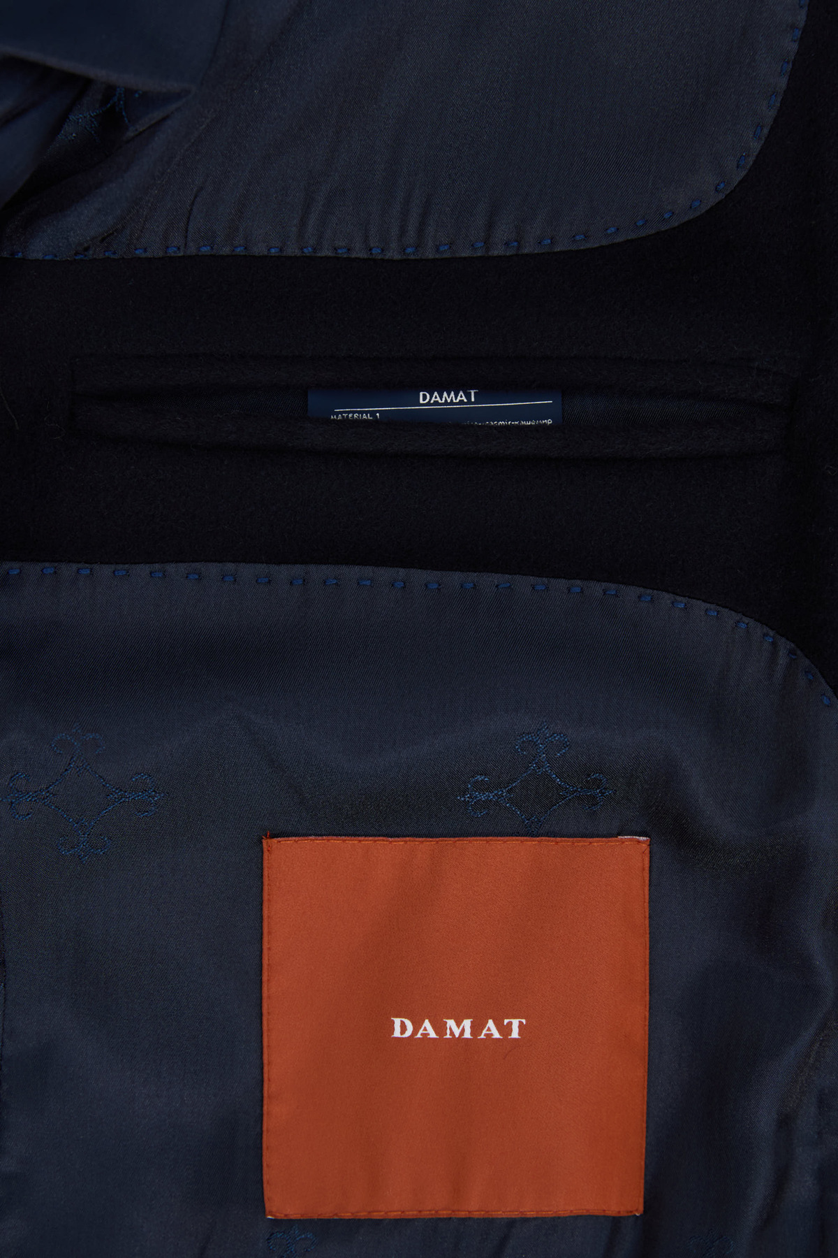Damat Slim Fit Lacivert Düz Palto görsel 8