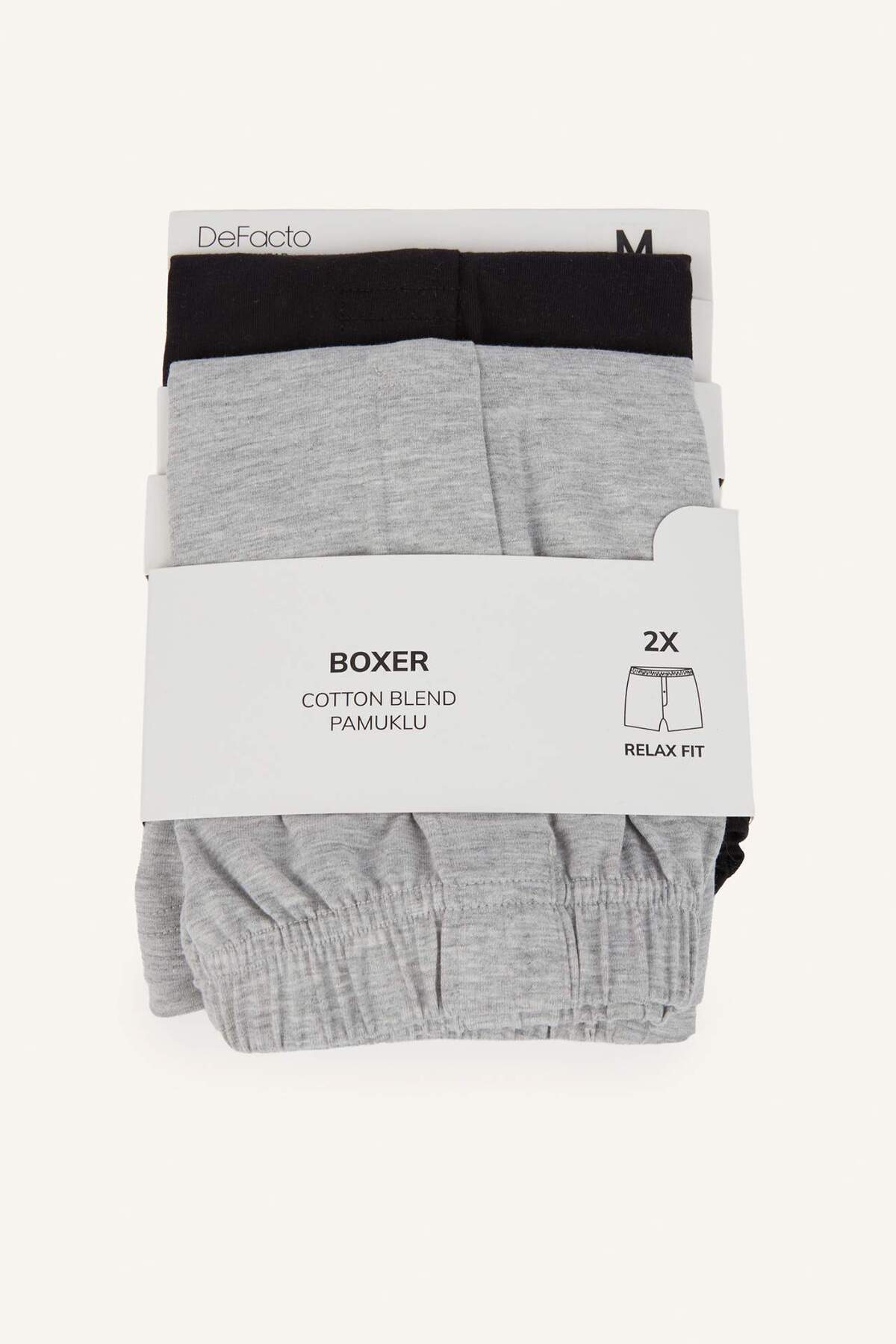 DeFacto Relax Fıt Elastik Bel 2'li Boxer Set H9430AX26SP görsel 6