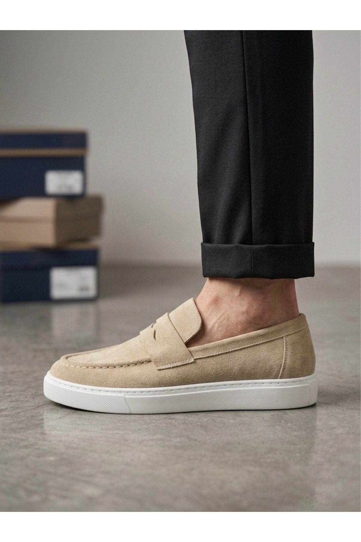 MehLey MHLY0180 Erkek Loafer Günlük Ayakkabı Dikişli Yüksek Konforlu Taban görsel 3