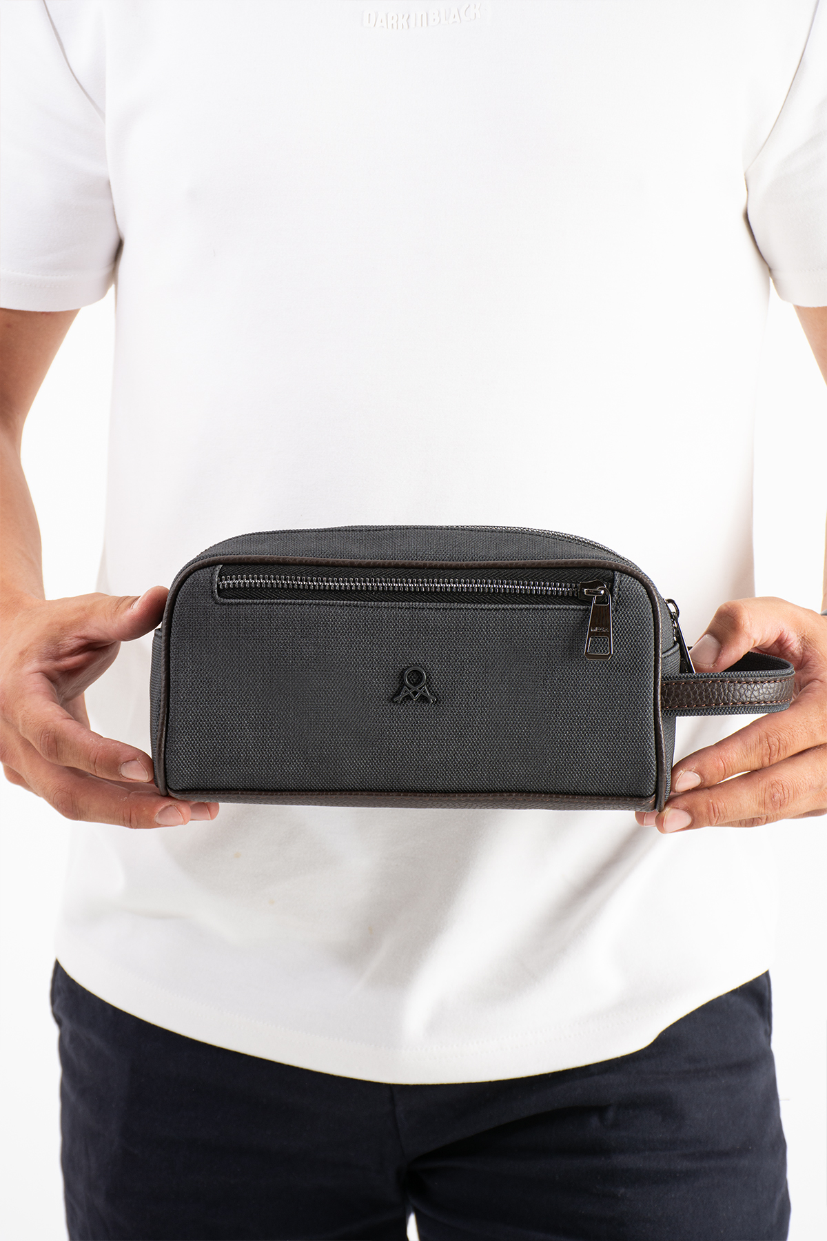 byhakan Mega 435 Erkek El Portföyü El Çantası Clutch Çanta Traş Çantası SİYAH-KAHVE