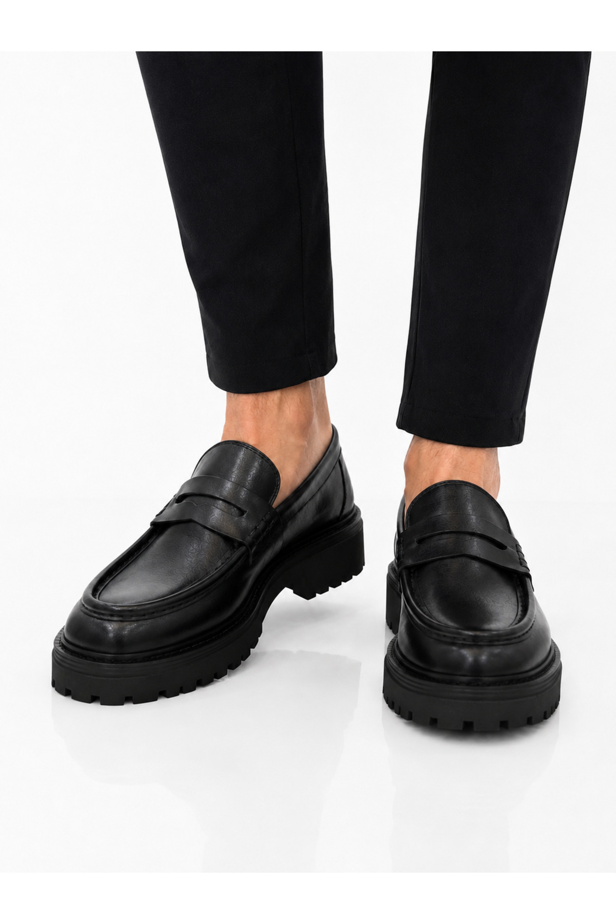 Milano Saphir Erkek yüksek tabanlı 5 cm boy uzatan İç Dış Hakiki deri %100 garantili Loafer ayakkabı