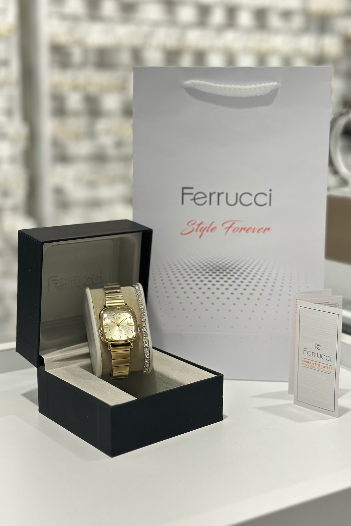Ferrucci Çelik Kordon Su Geçirmez Garantili Kadın Kol Saati görsel 8