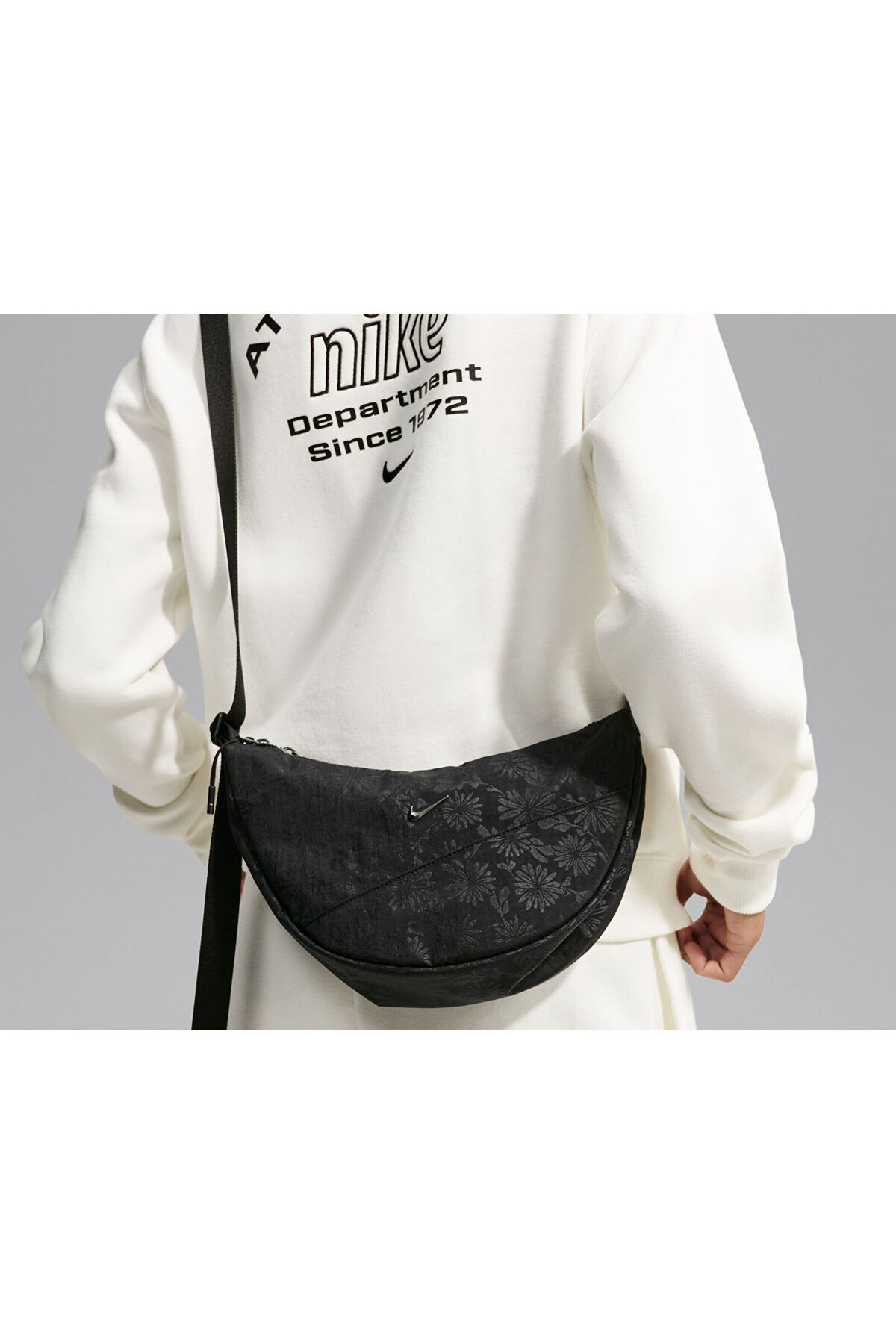 Nike Kadın Çanta Omuz Çantası AURA CRESCENT CROSSBODY Günlük Kadın Çanta Çiçek Desenli Çanta görsel 3