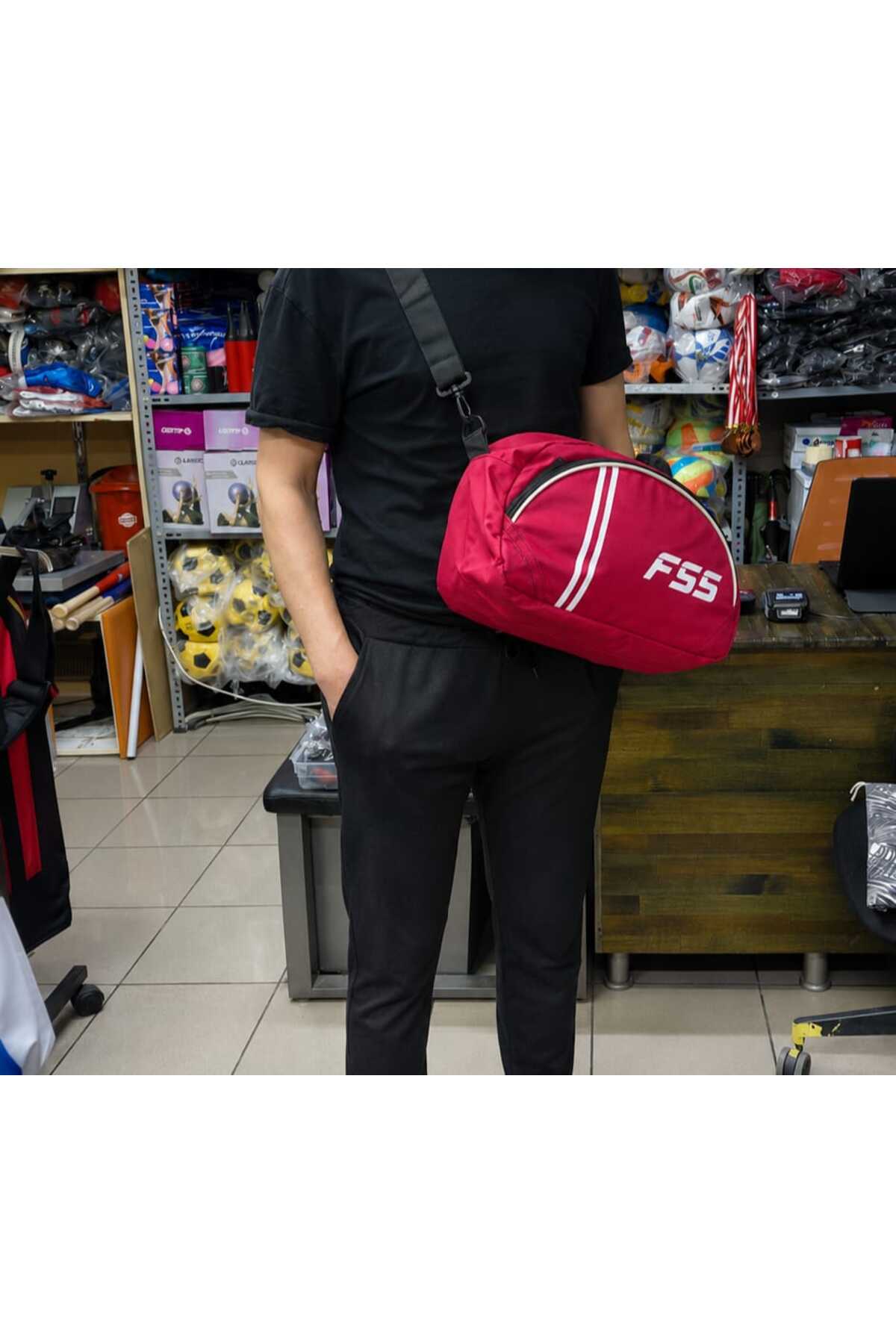 SPORIO çanta halısaha spor çantası ve günlük kullanıma uygundur 38 X 21 2 CEPLİ görsel 2