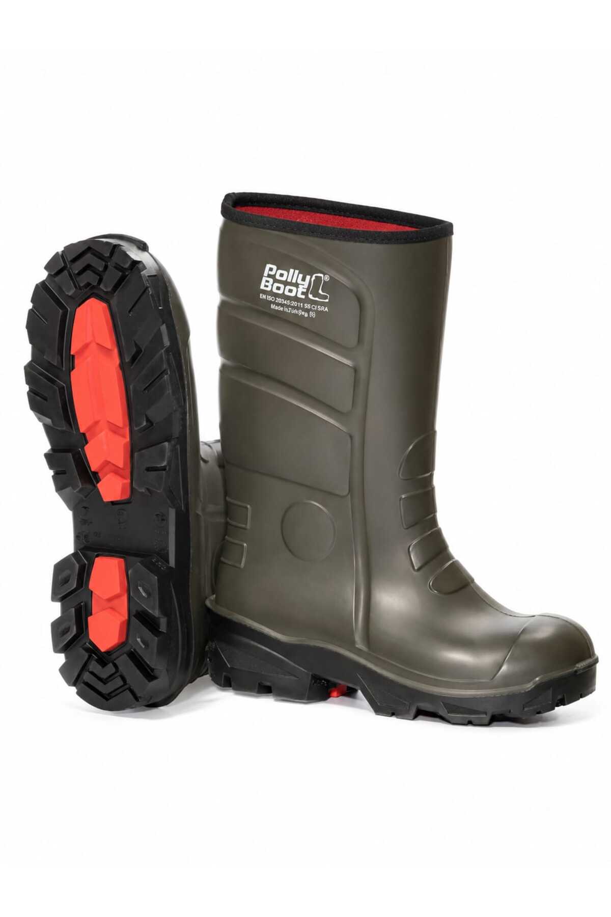 Nihomall20 Boots O4 Kısa 31 Cm %100 Su Geçirmez Burun Korumasız Ortopedik Tabanlıklı Poliüretan Çizme görsel 2