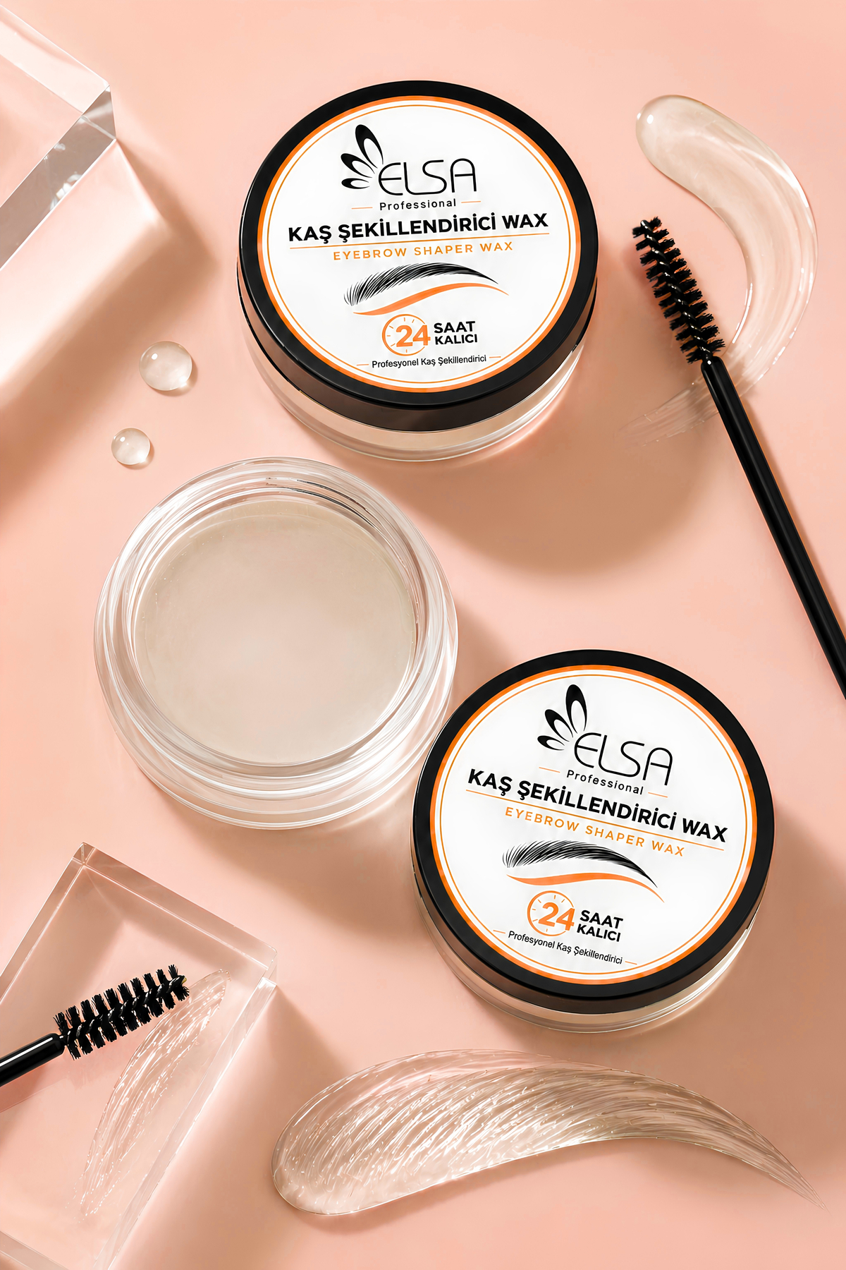 Professional Kaş Sabitleyici Wax 50 ml | Şeffaf, Beyaz Kalıntı Bırakmayan & Gün Boyu Kalıcı Kaş Şekillendirici — مشکی KAŞ-WAX — تصویر 4 از 4