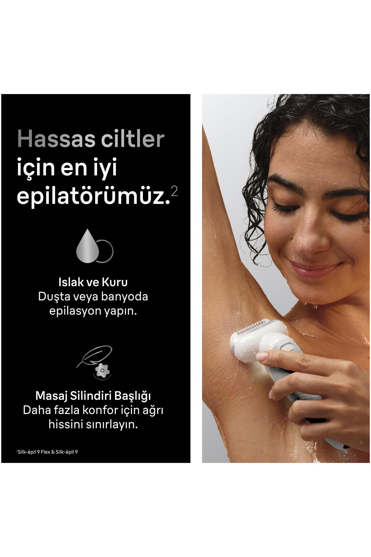 Silk·épil 9 اپیلاتور، مرطوب و خشک، پوست صاف و ماندگار، 9-061