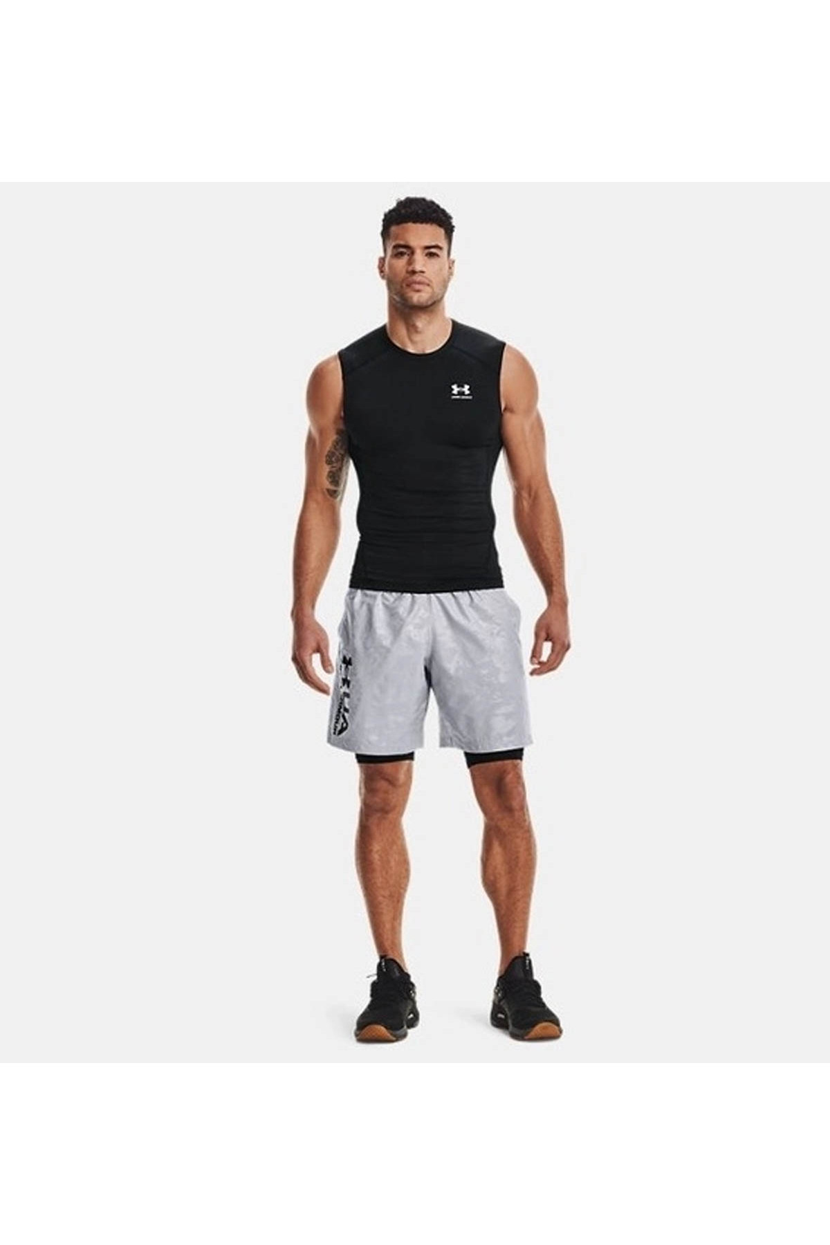 Under Armour UA HeatGear Armour Compression Siyah Erkek Kolsuz T-shirt 1361522-001 görsel 4