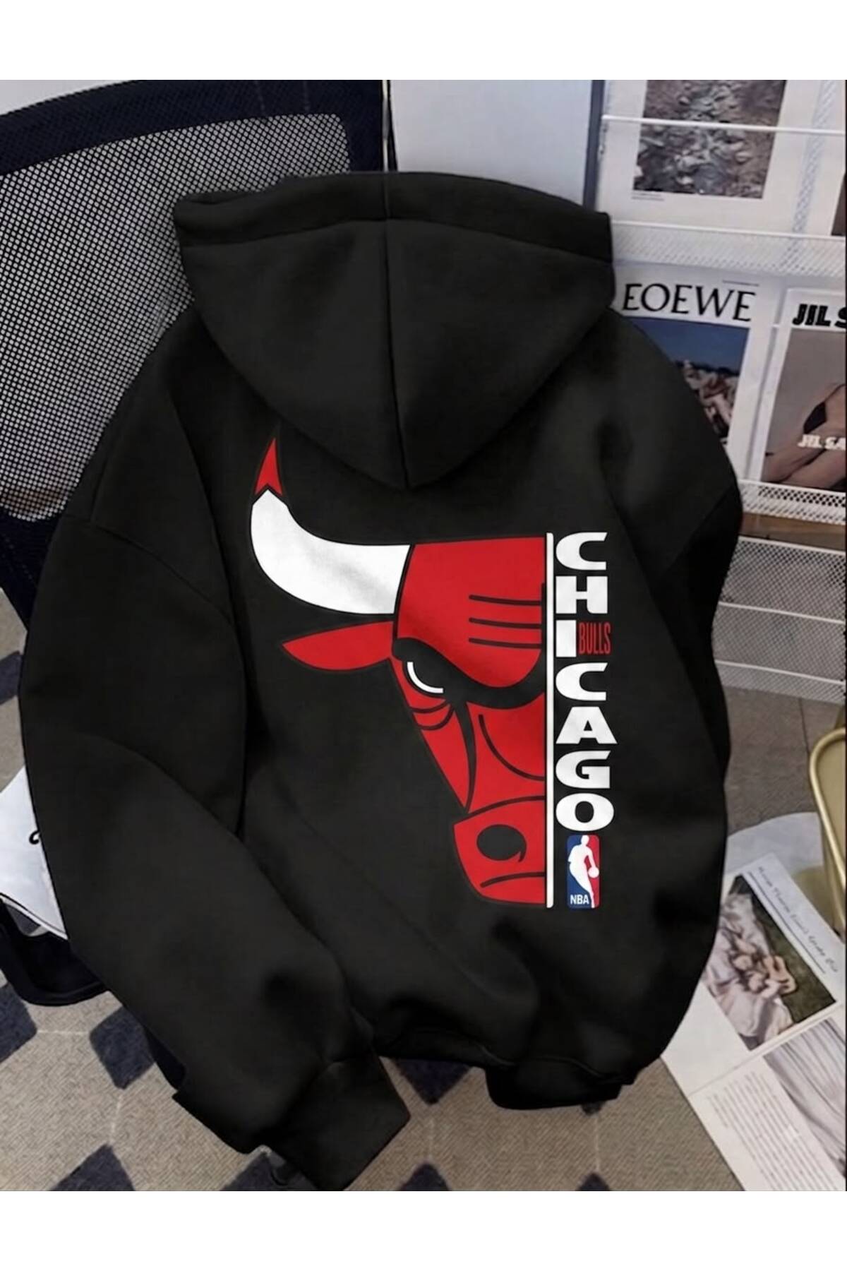 Velora Collection UNISEKS SWEATSHIRT SA KAPULJAČOM I ŠARAČEM CHICAGO BULLS