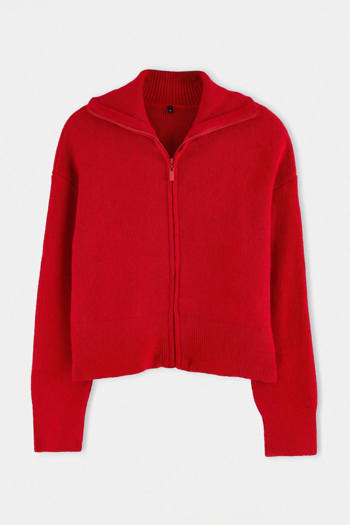 Trendyolmilla Kırmızı Wardrobe Essentials Yumuşak Dokulu Geniş Kalıp Triko Hırka TWOAW26HI00092