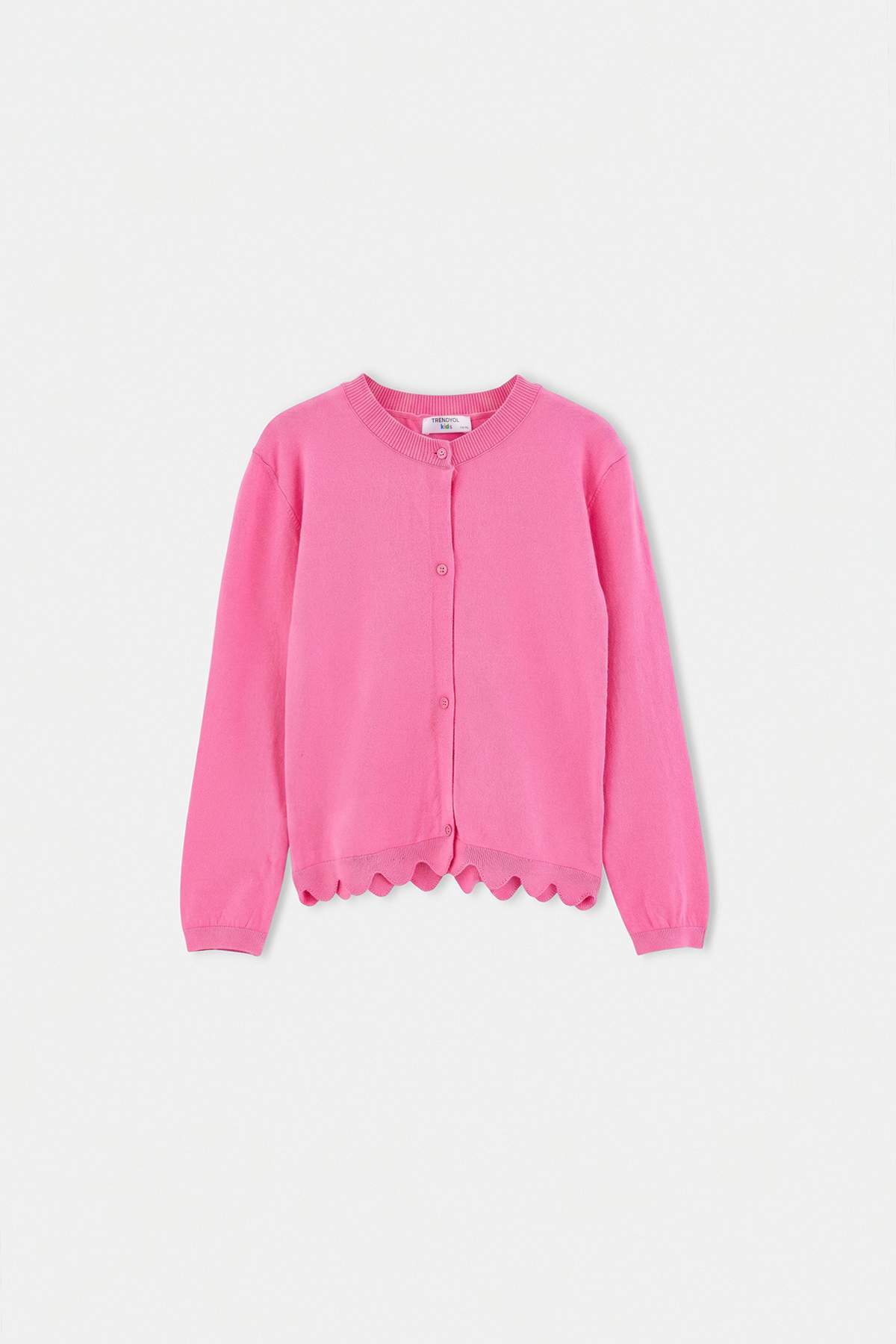 TRENDYOLKIDS Pink Soft Textured Girls' Cardigan Tkdaw26Hi00002