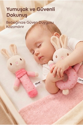 BBSKY Gbee %100 Pamuk Duyusal Gelişim Bebek Çıngırak Oyuncak - Yenidoğan Uyku...