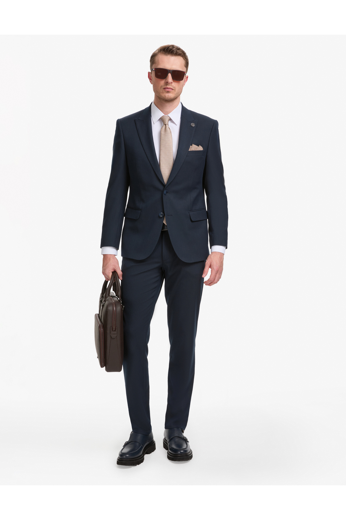 Pierre Cardin Navy Blue Slim Fit Suit 50324264-Vr033