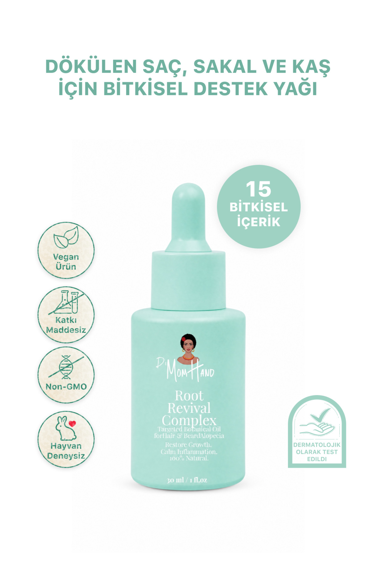 Dr. Mom Hand Root Revival Complex - Dökülen Saç, Sakal ve Kaş İçin Bitkisel Destek Yağı — 5065021901373