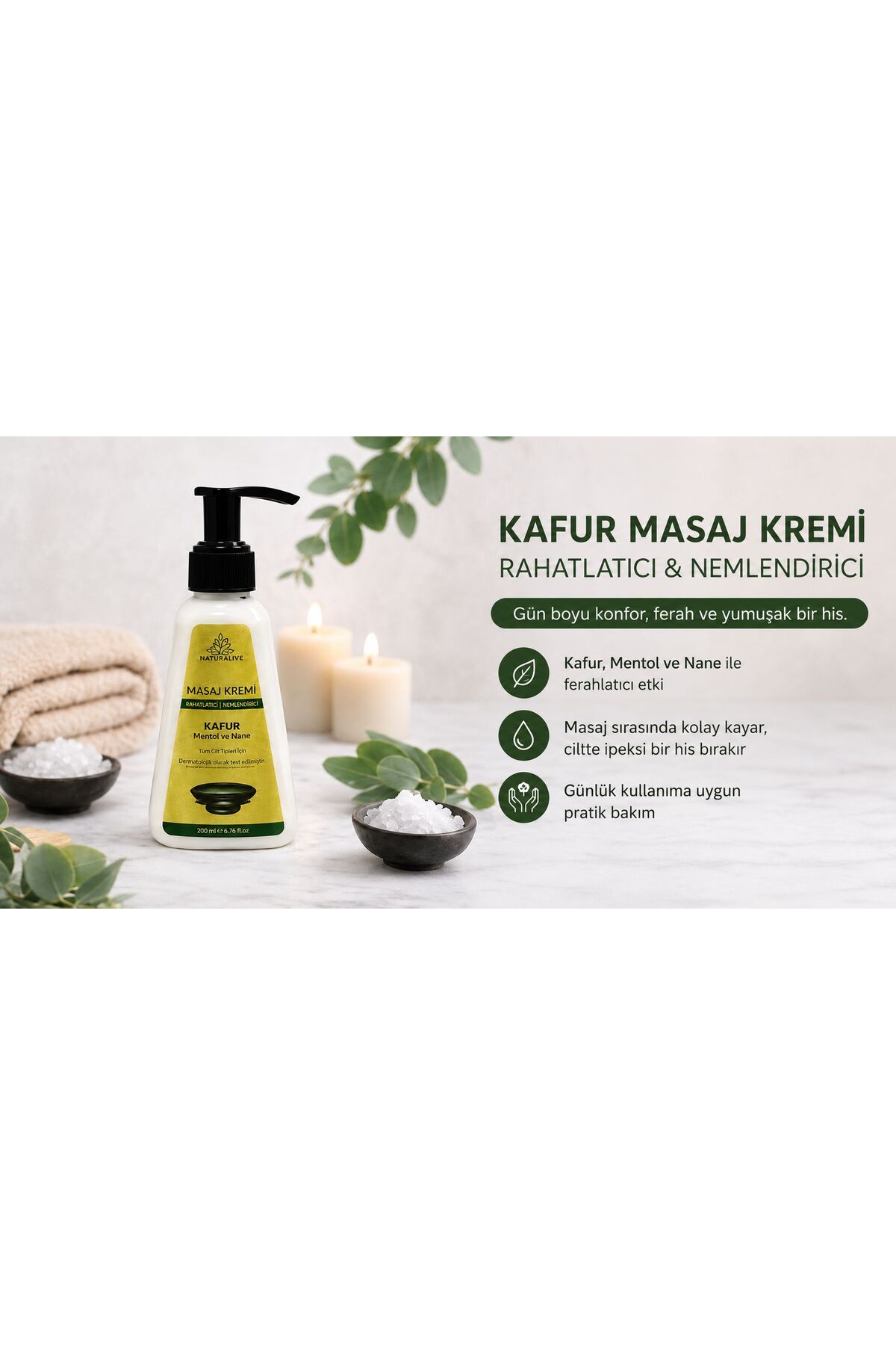 Macaiderm Kafur İçeren Masaj Kremi 150 ml | Ferahlatıcı