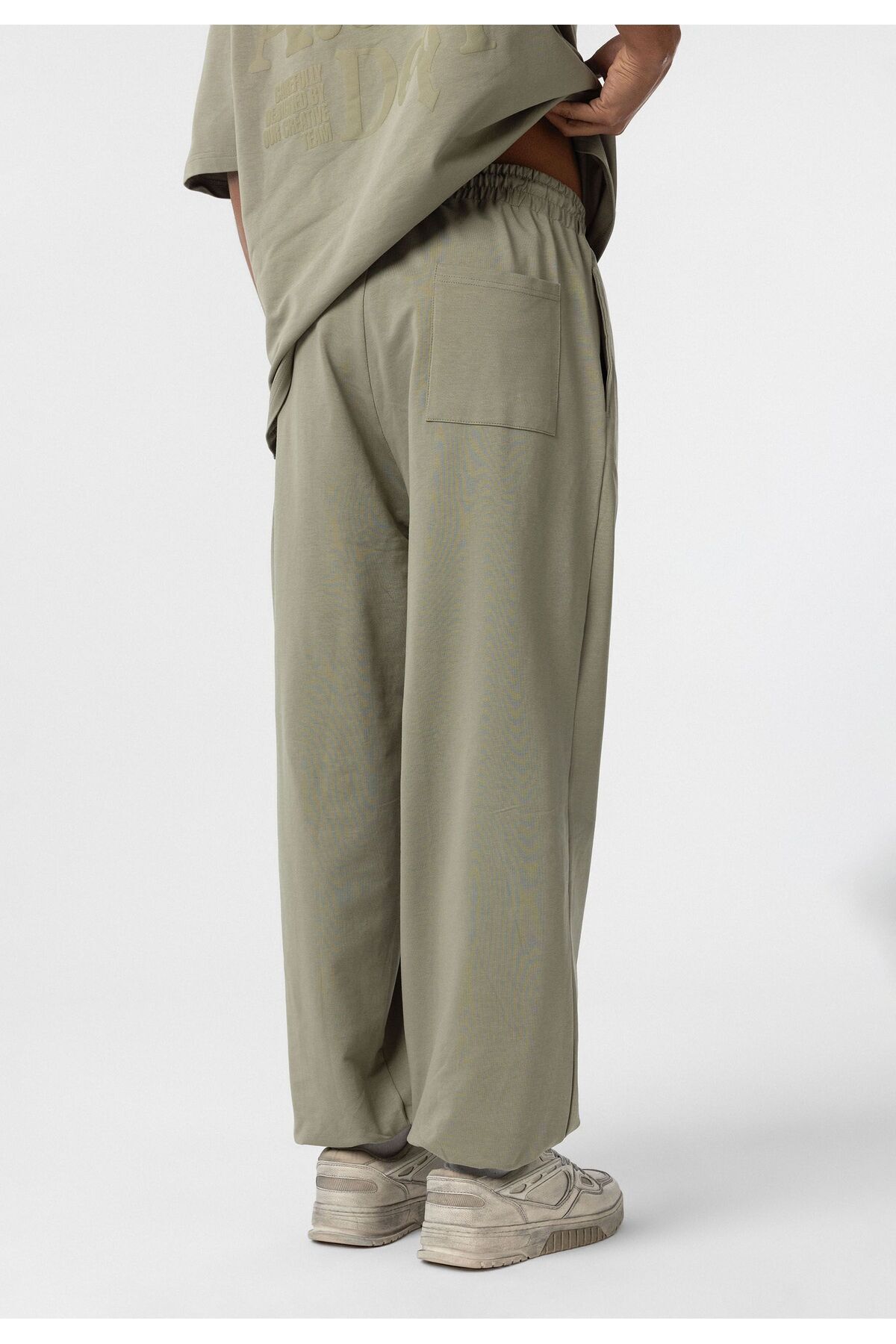 Oversize Baskılı Eşofman Takım — خاکی DND_40-593 — تصویر 5 از 6