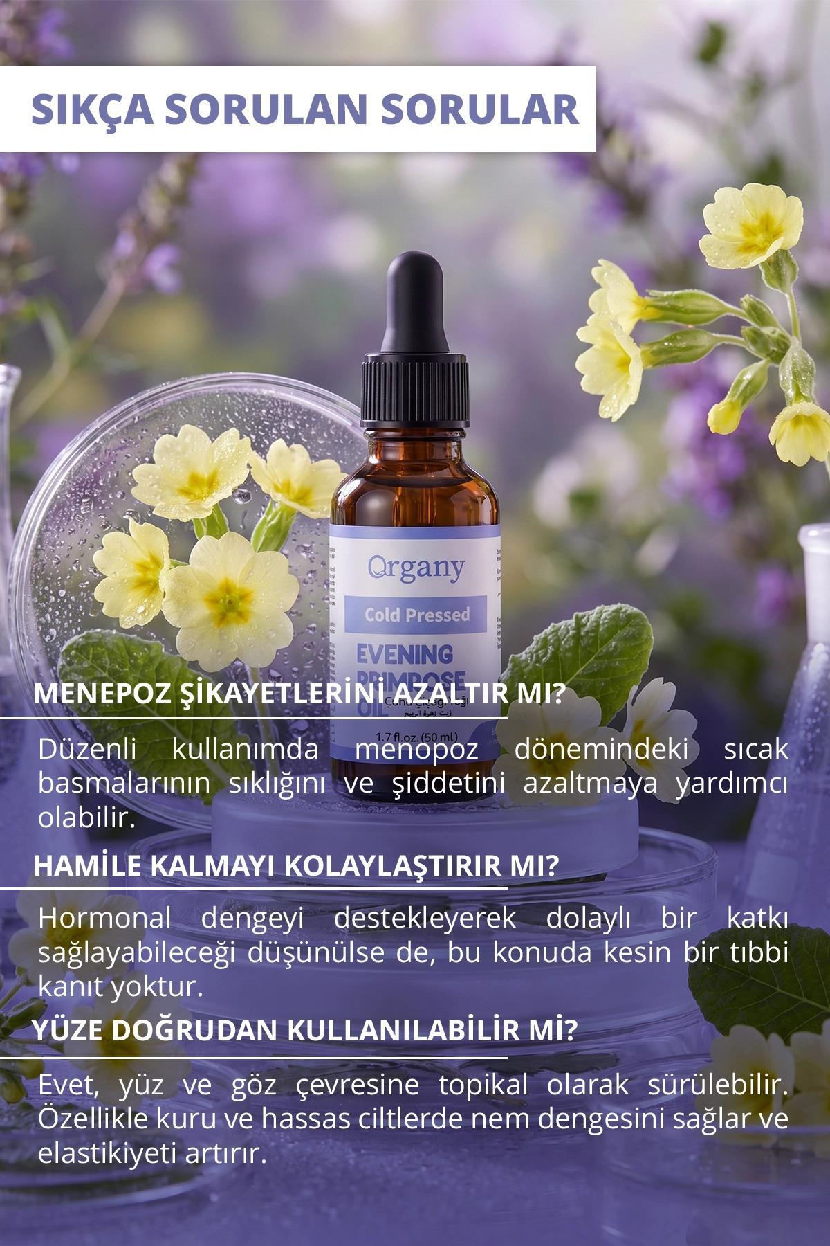 Soğuk Sıkım Çuha Çiçeği Yağı %100 Doğal Hassas ve Kuru Cilt Bakım Yağı Evening Primrose Oil 50 ml — OGSY50CU — تصویر 3 از 4