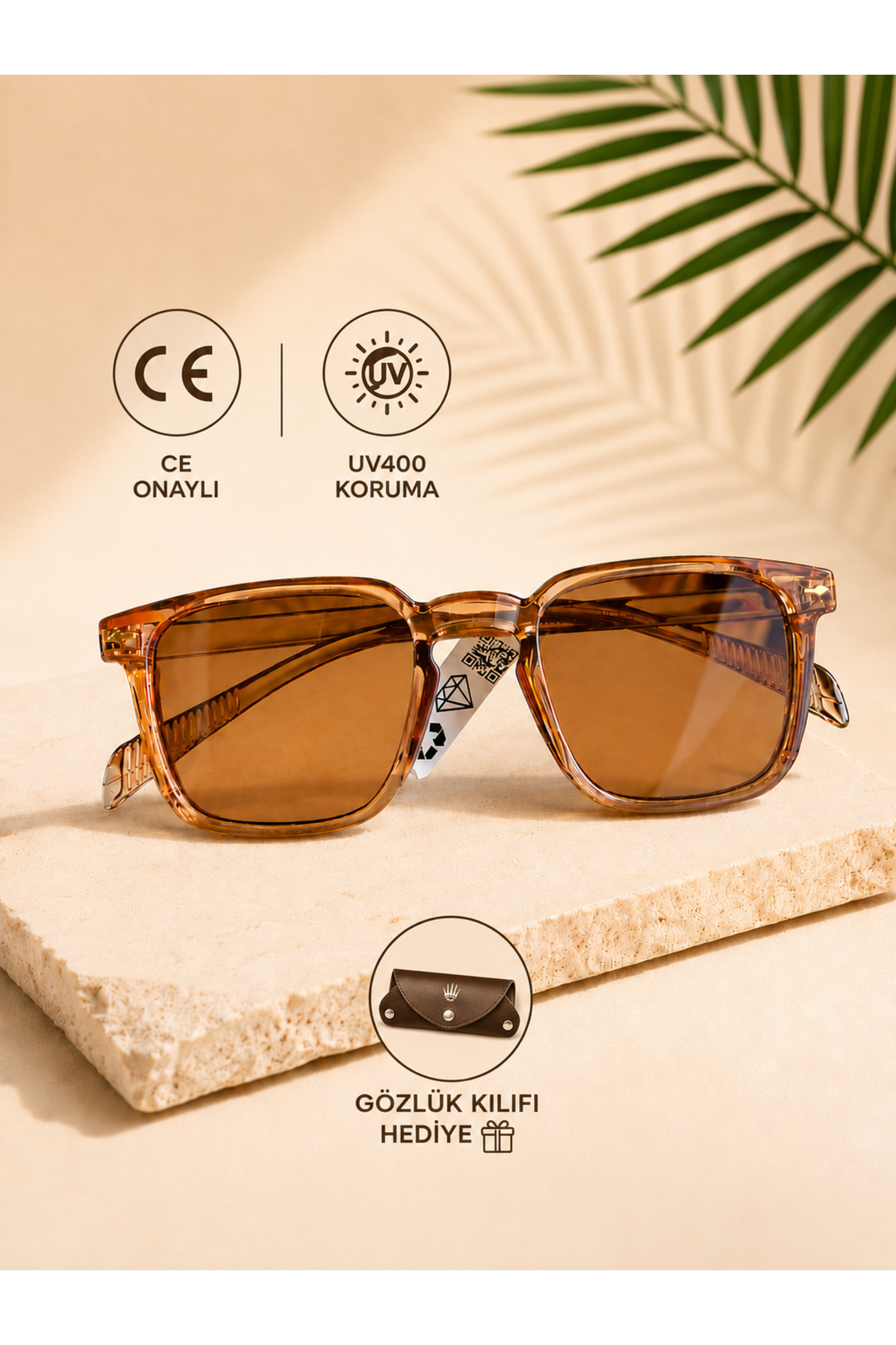 Sunglasses Women & Men Uv400 Glass Ce Certificated Orange Lorraınew