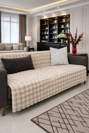 cmn home Peluş Koltuk Örtüsü 175x215 cm bubble – Kaymaz Kanepe Örtüsü, Çekyat...