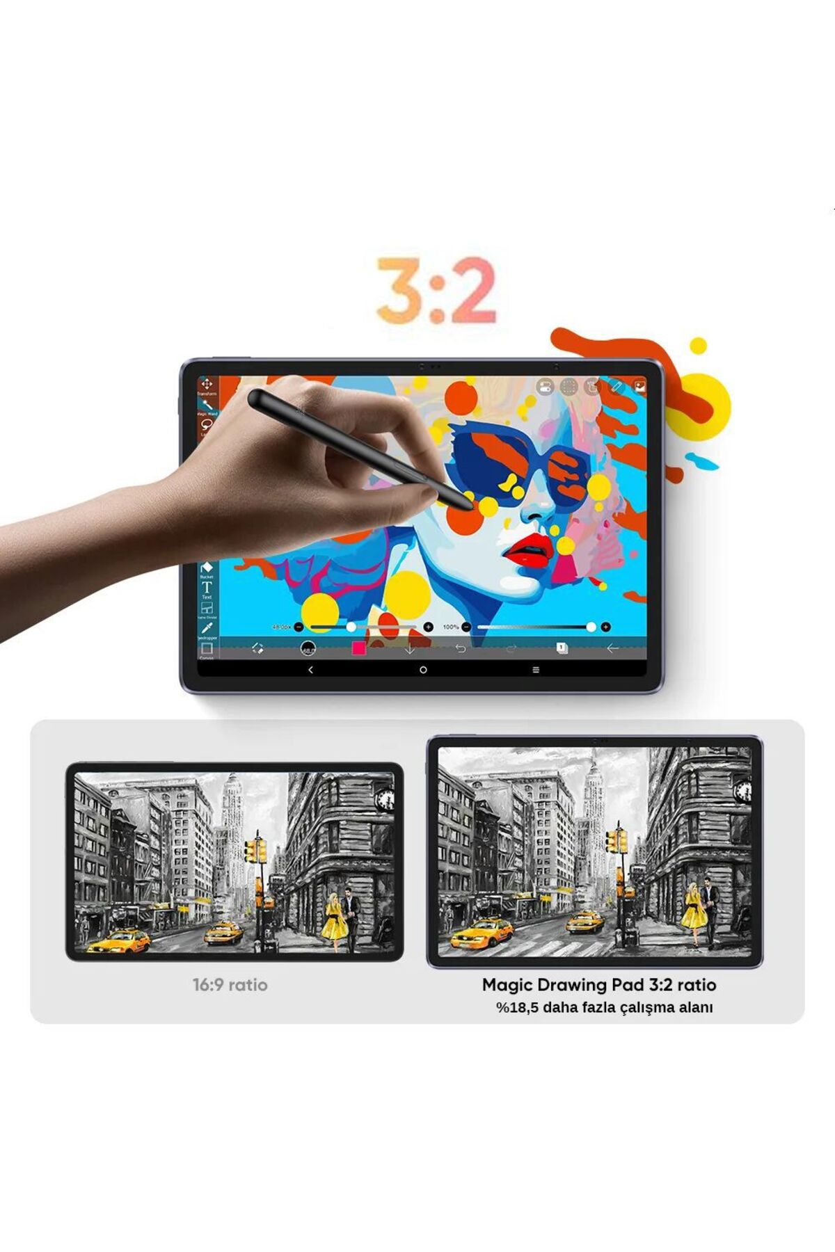 XP-Pen Magic Drawing Pad Android 14 Grafik Ekran Tablet X3 Pro 16K