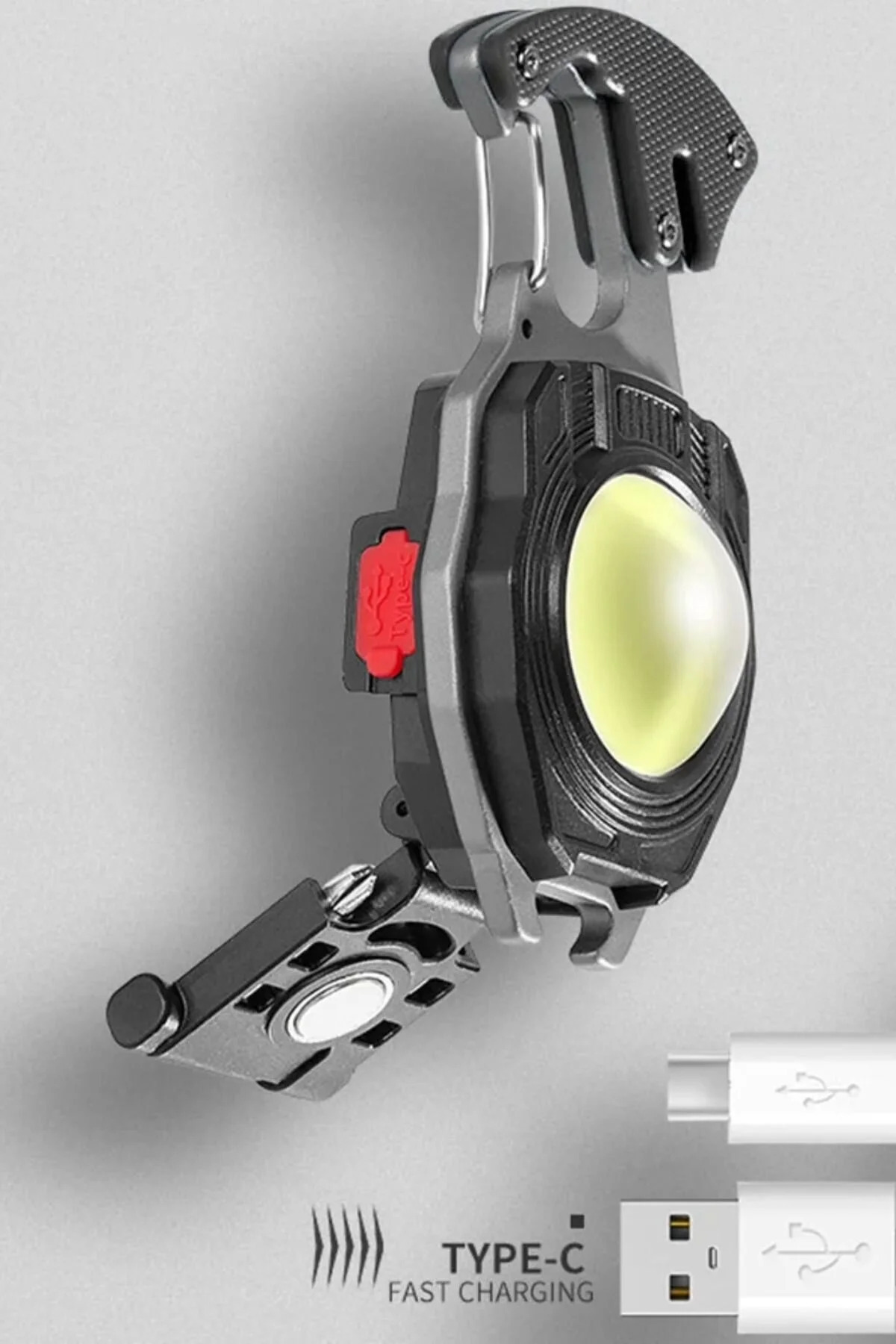 Robocop Pro Camping Lantern Multifunction Lantern Keychain Usb Cigarette Lighter Glass Crusher Belt Cutter