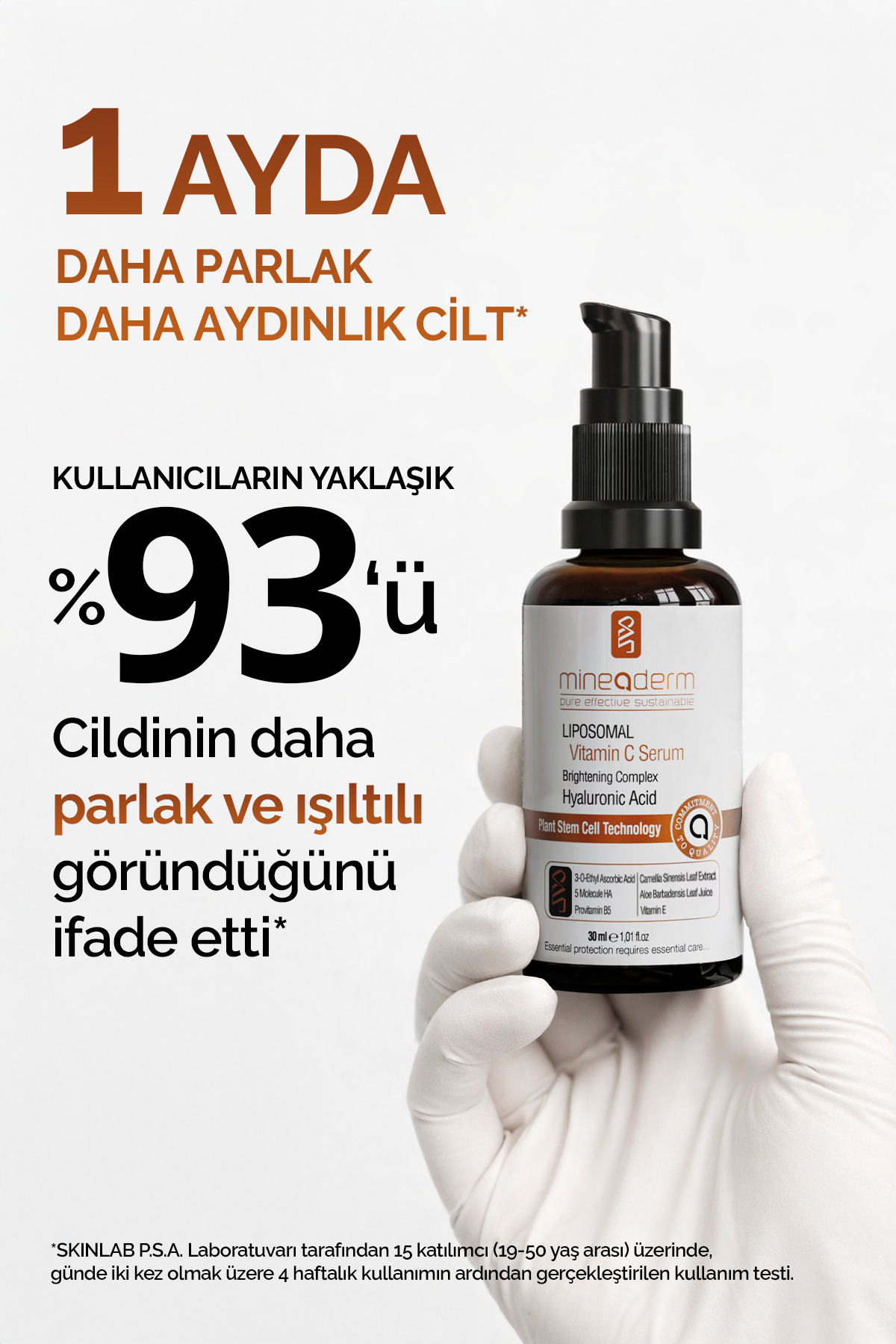 Liposomal C Vitamini Serumu – Leke Karşıtı & Aydınlatıcı Yüz Serumu 30 ml — MİN5087 — تصویر 3 از 8