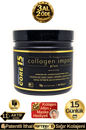 Dr.Sammy's Toz Kolajen Peptit 10.000 Mg Tip 1-3 Saf Hidrolize Sığır Kolajeni ...