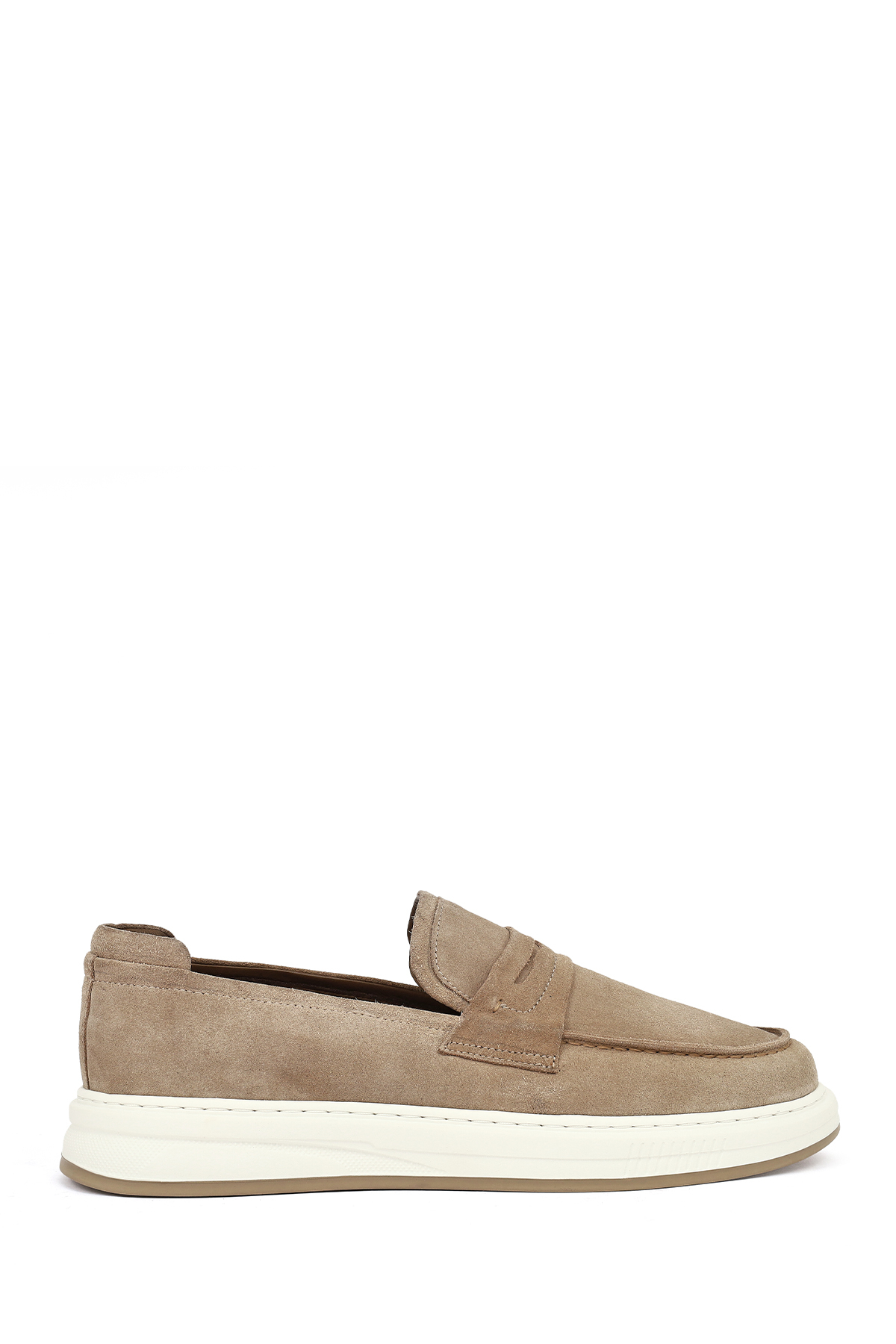 Derimod Erkek Bej Süet Deri Casual Loafer 26SFD602910