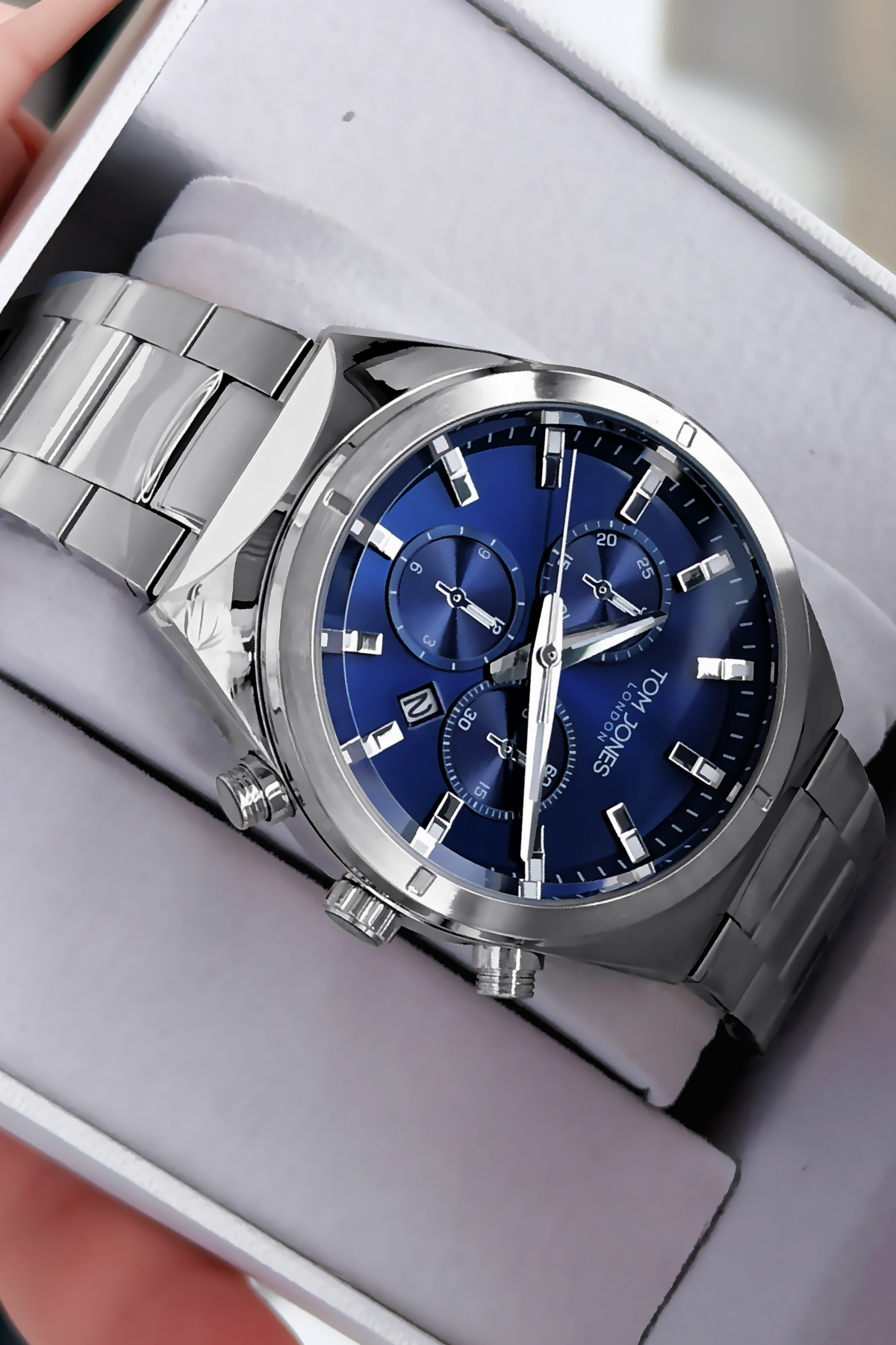 Men's Watches 3 Atm Waterproof Silver Color Steel Band Agr06
