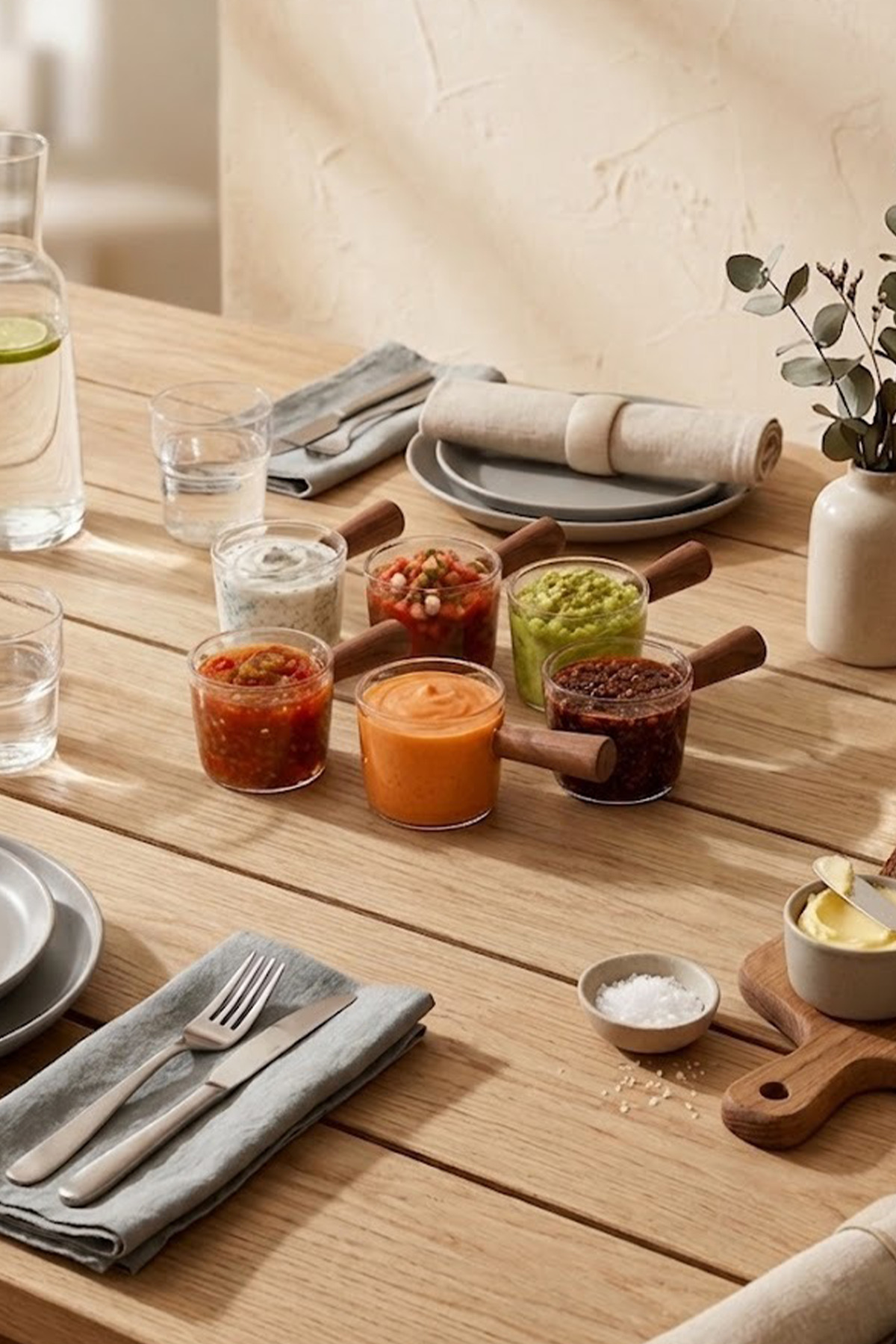 LID KIRARA 6本セット Kitchen Life 6 lı Mika Reçellik Sosluk Sofra Sunum Kahvaltı Seti
