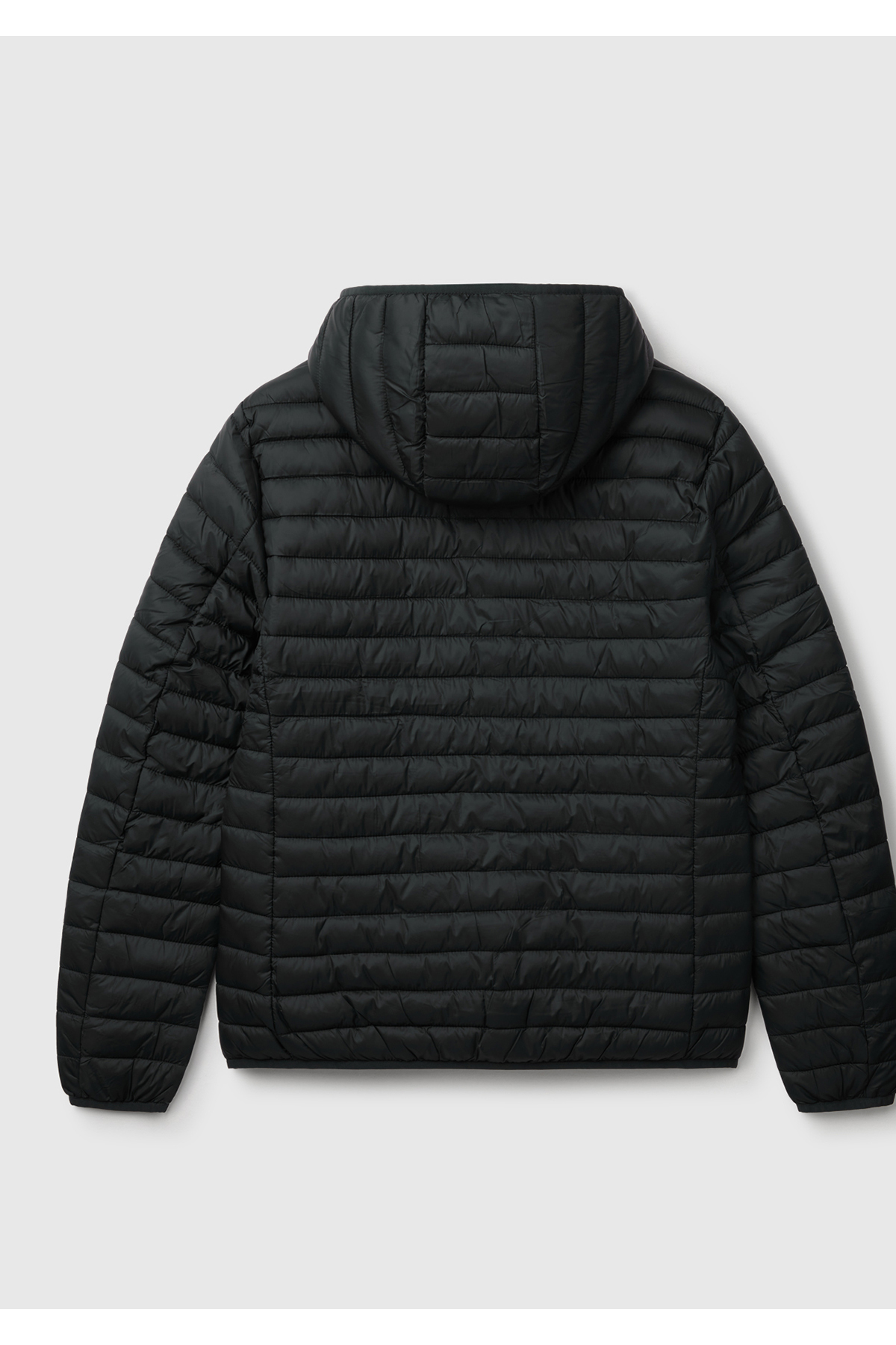 Erkek Siyah Polyester Dolgulu Regular Fit Kapüşonlu Puffer Mont — مشکی 125A2TWDUN06I — تصویر 4 از 6