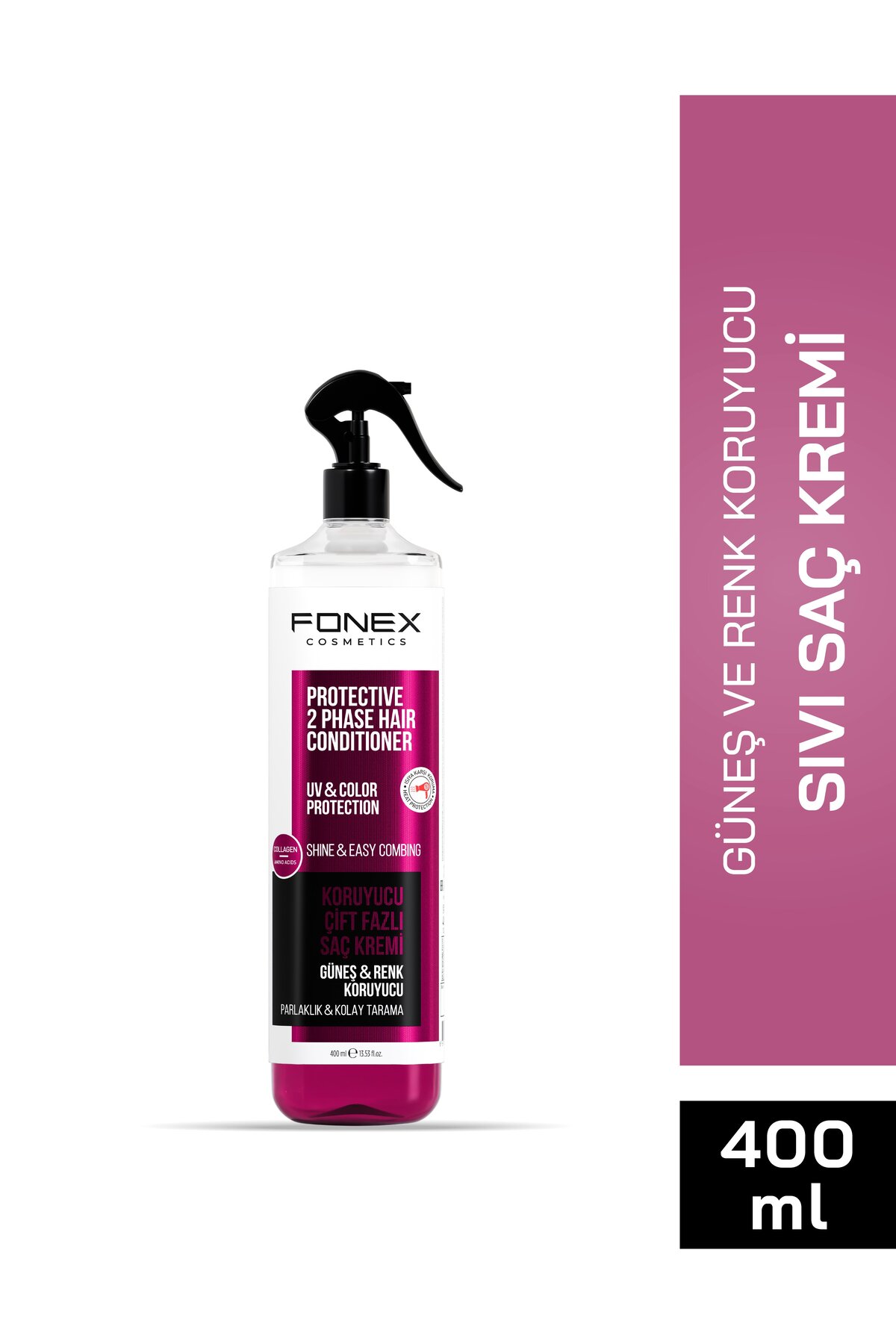 Fonex Çift Fazlı Sıvı Saç Kremi Koruyucu 400 ML — رنگارنگ LLS297QVRW