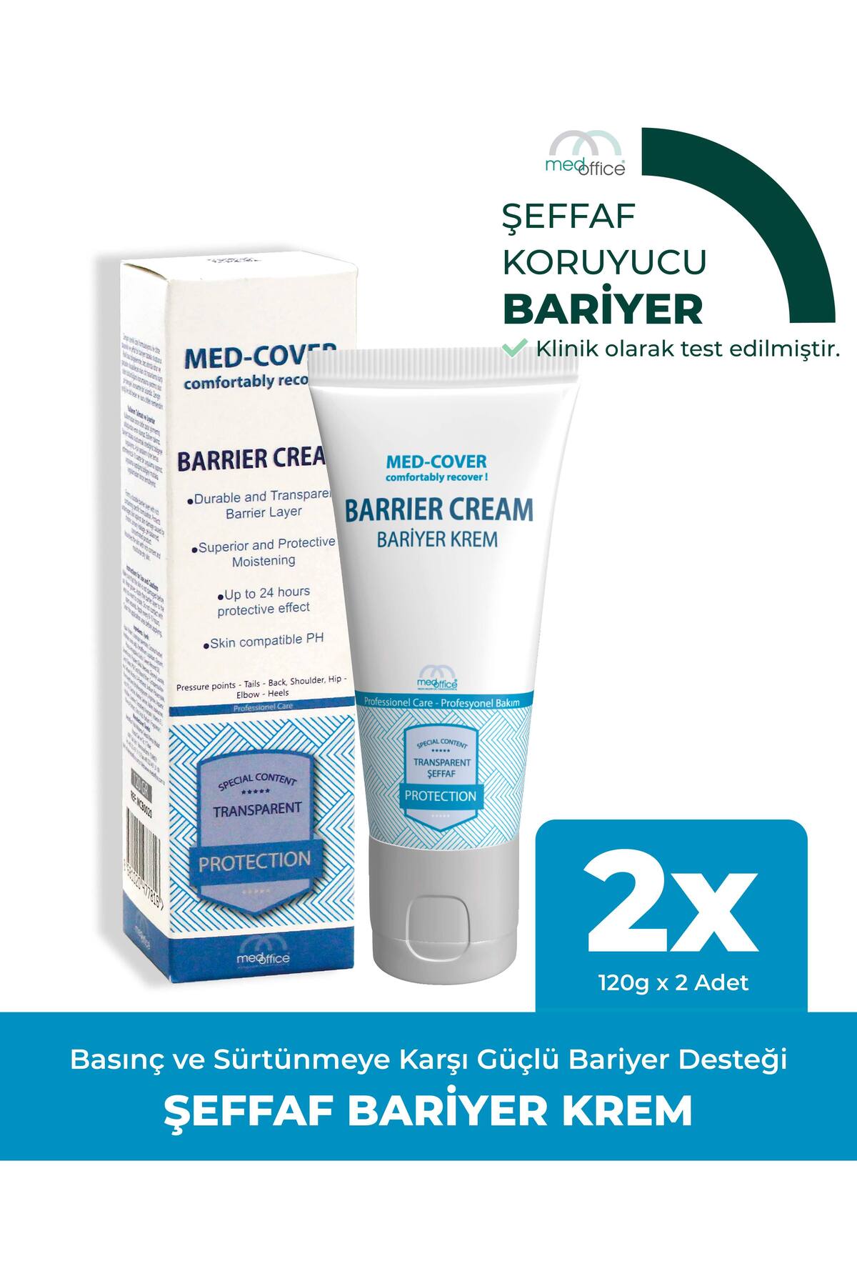 MED-COVER MedCover Bariyer Krem 120 gr x 2 adet — Medcoverbariyerkrem120grx2