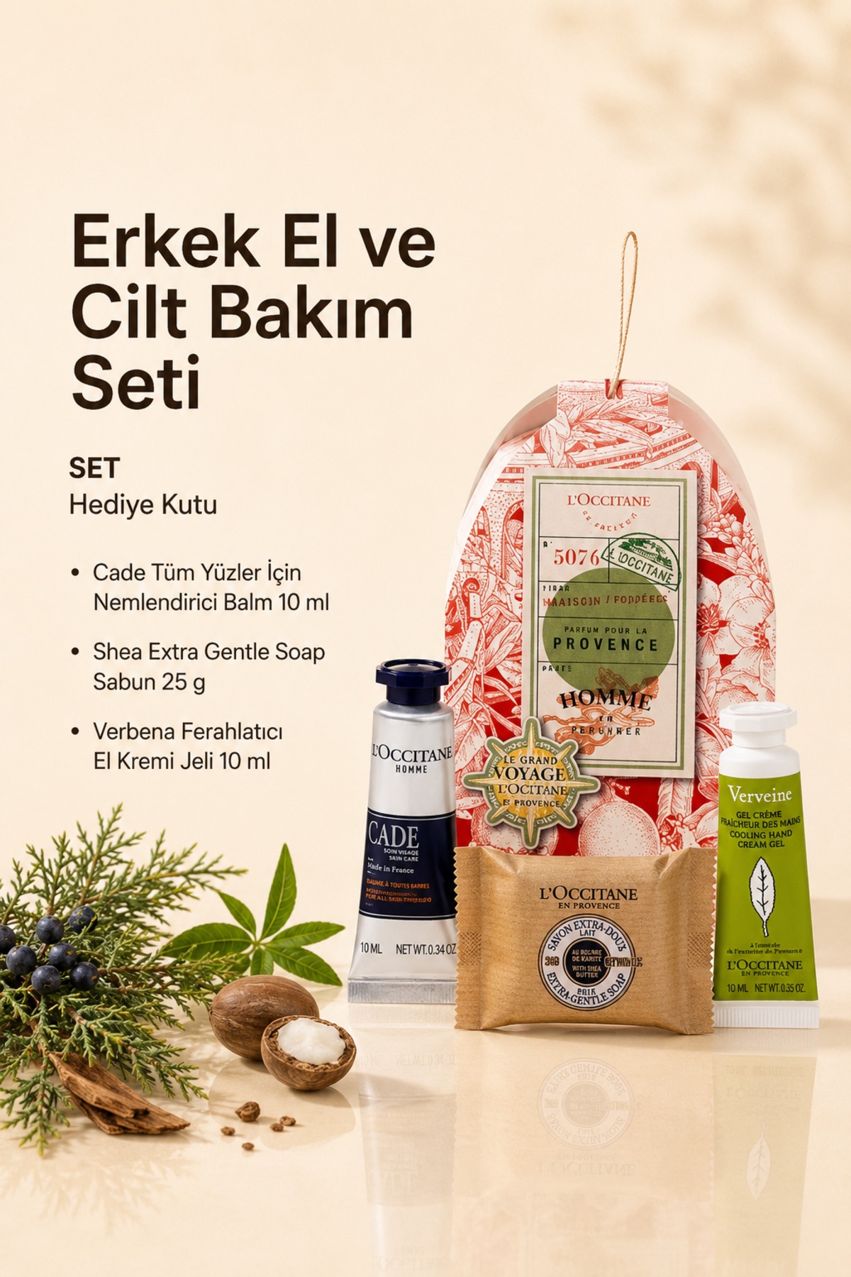 更新 新品未使用 L'OCCITANE 超お得セット 別売り可 L'Occitane Erkek El ve Cilt Bakım Seti, Mini Kutulu, 3'lü Set