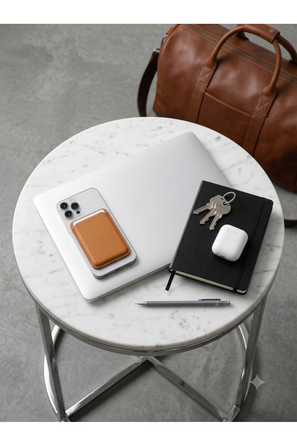 iPhone 11/12/13 Mini/14/15 Pro Max/16 Plus/17 Air/18 Duo Uyumlu Magsafe Kartlık Standlı Katlanabilir Cüzdan