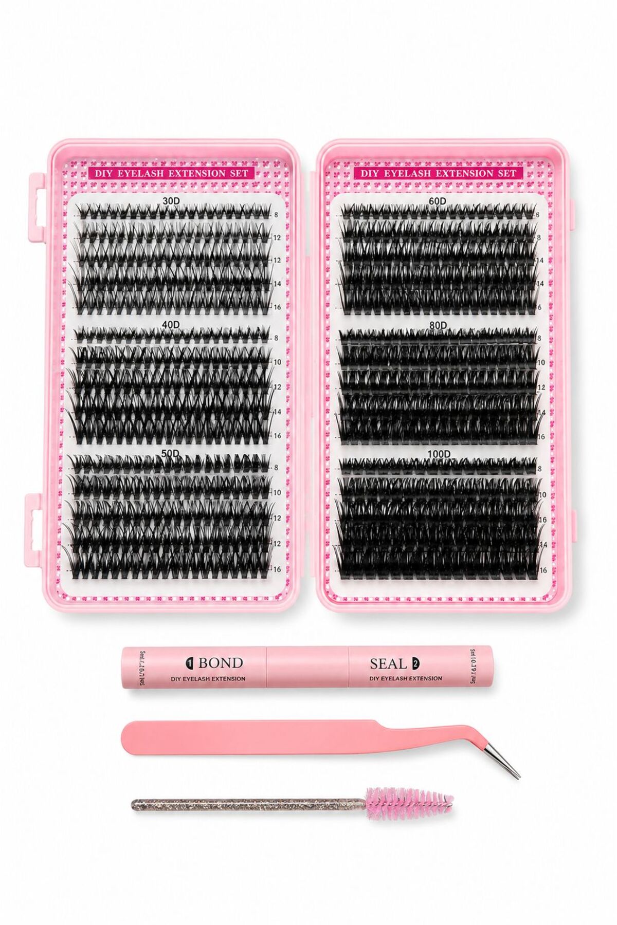Tikatti Takma Kirpik 600 Demet Kirpik Seti Kitap Model 30-40-50-60-80-100 D 6 Farklı Hacim