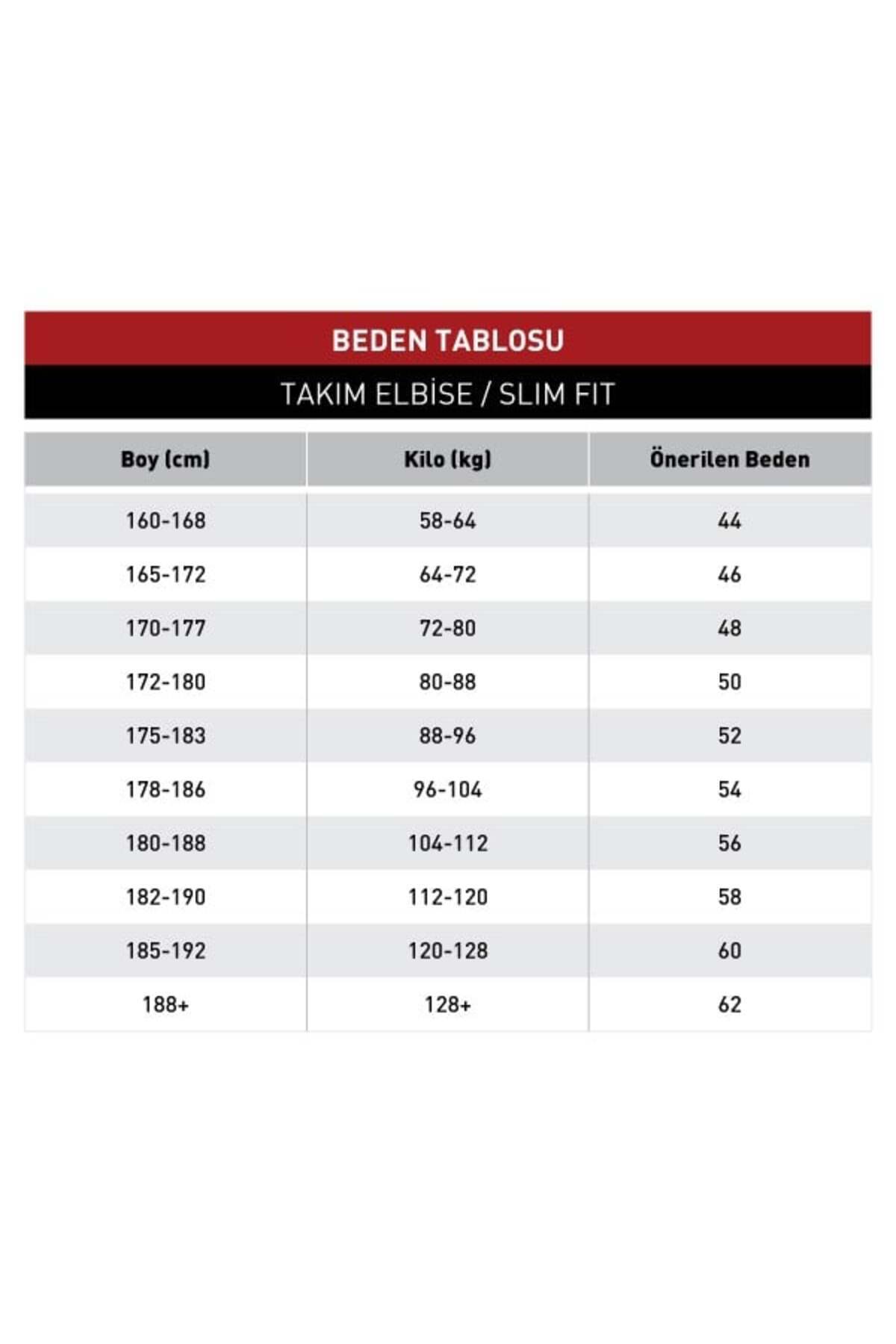 Efor Slim Fit Klasik Mono Yaka Klasik Antrasit Takım Elbise Tk 2021 görsel 8