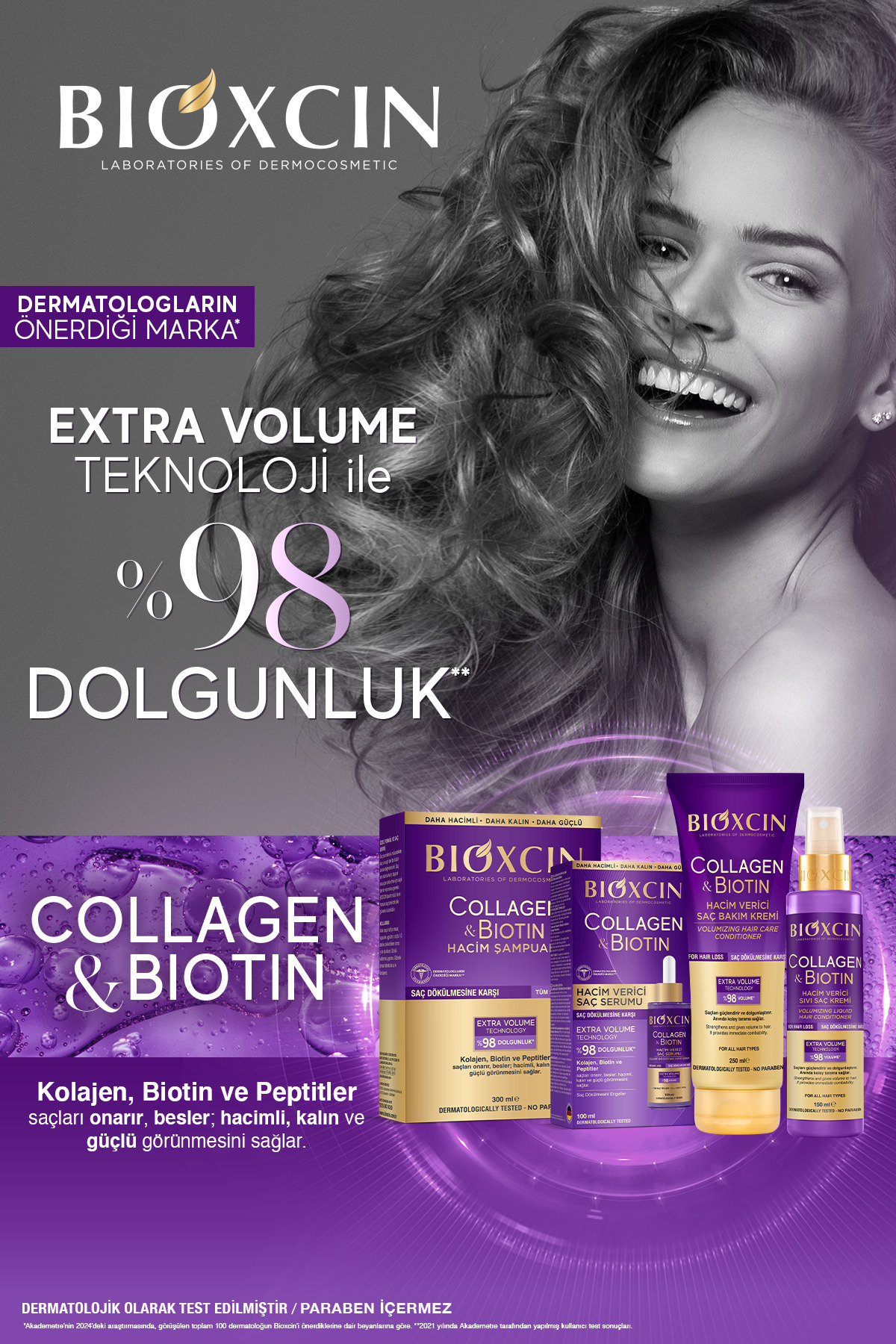Collagen Biotin Hacim Şampuanı – Gür ve Dolgun Saçlar İçin 300 ml — 8680512631606 — تصویر 9 از 9