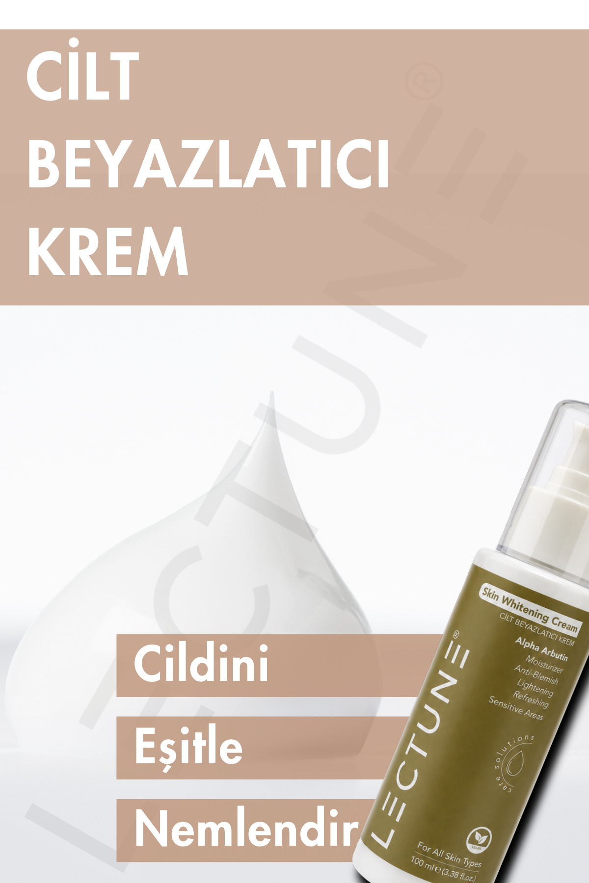 Cilt Beyazlatıcı Krem | Kararma Karşıtı Beyazlatma, Koltukaltı, Dirsek, Diz, Hassas Bölge | 100ml — LECWC105 — تصویر 7 از 7