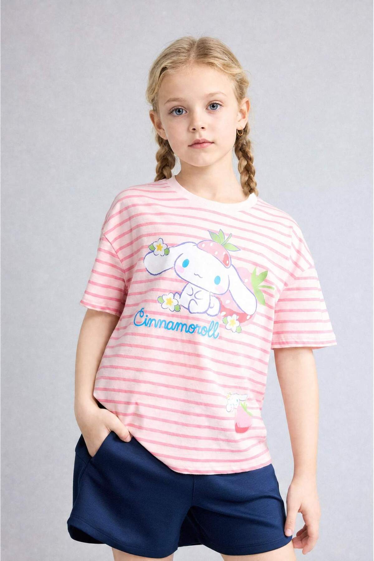 100% Cotton My Melody Relax Fit Crew Neck Short Sleeve T-Shirt Girl H3483A826HS